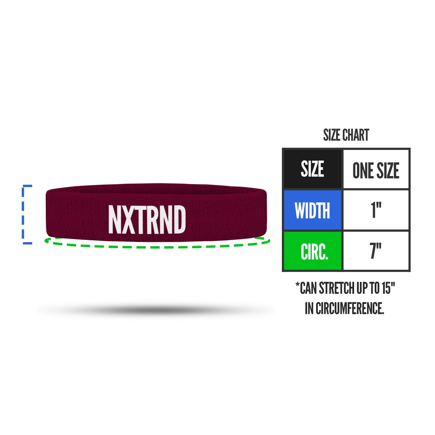 NXTRND Arm Bands Maroon (1 Pair)
