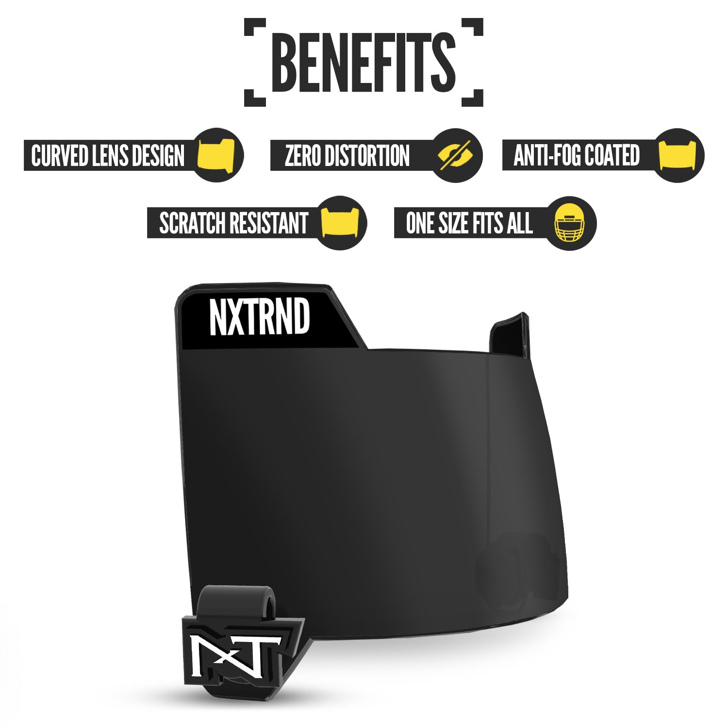 NXTRND VZR3® Football Visor Black