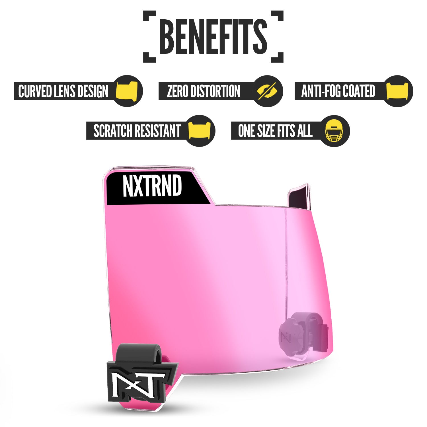 NXTRND VZR3® Football Visor Clear Pink