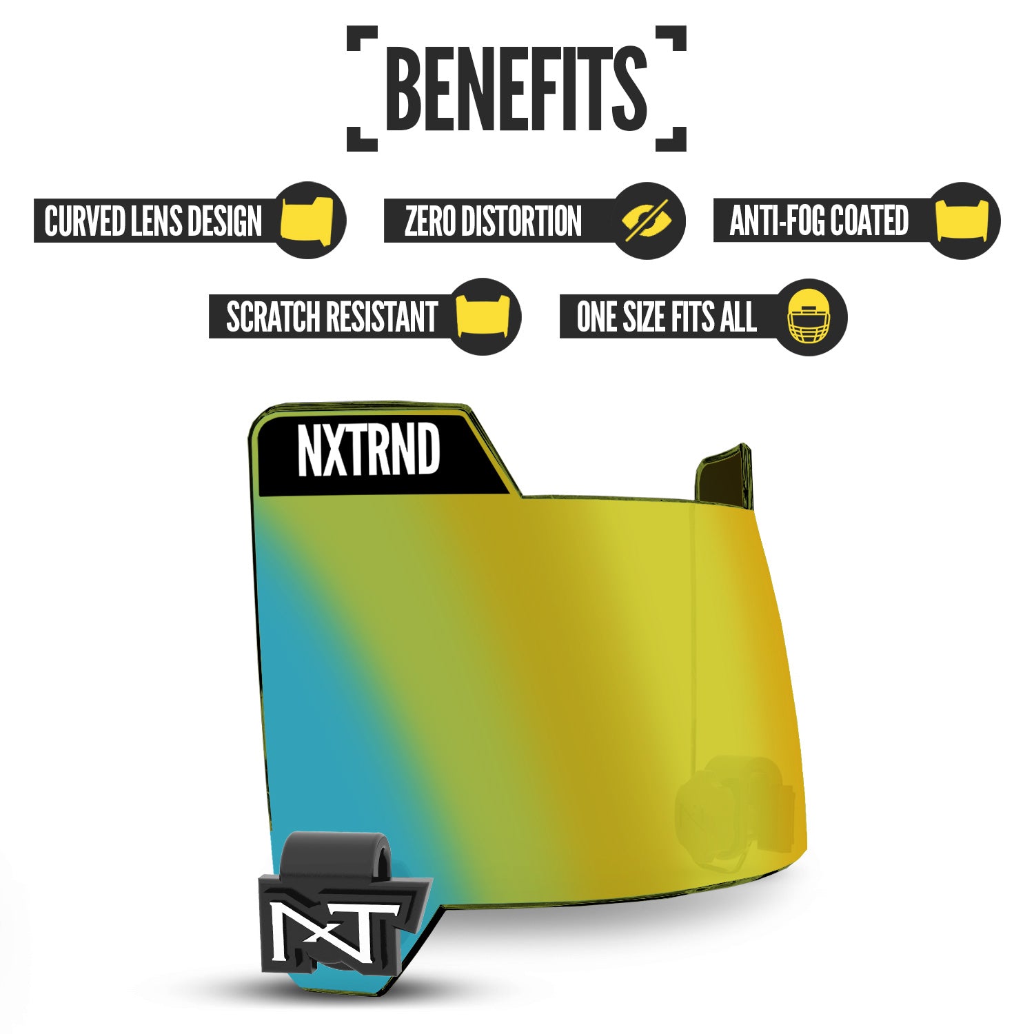 NXTRND VZR3® Football Visor Gold