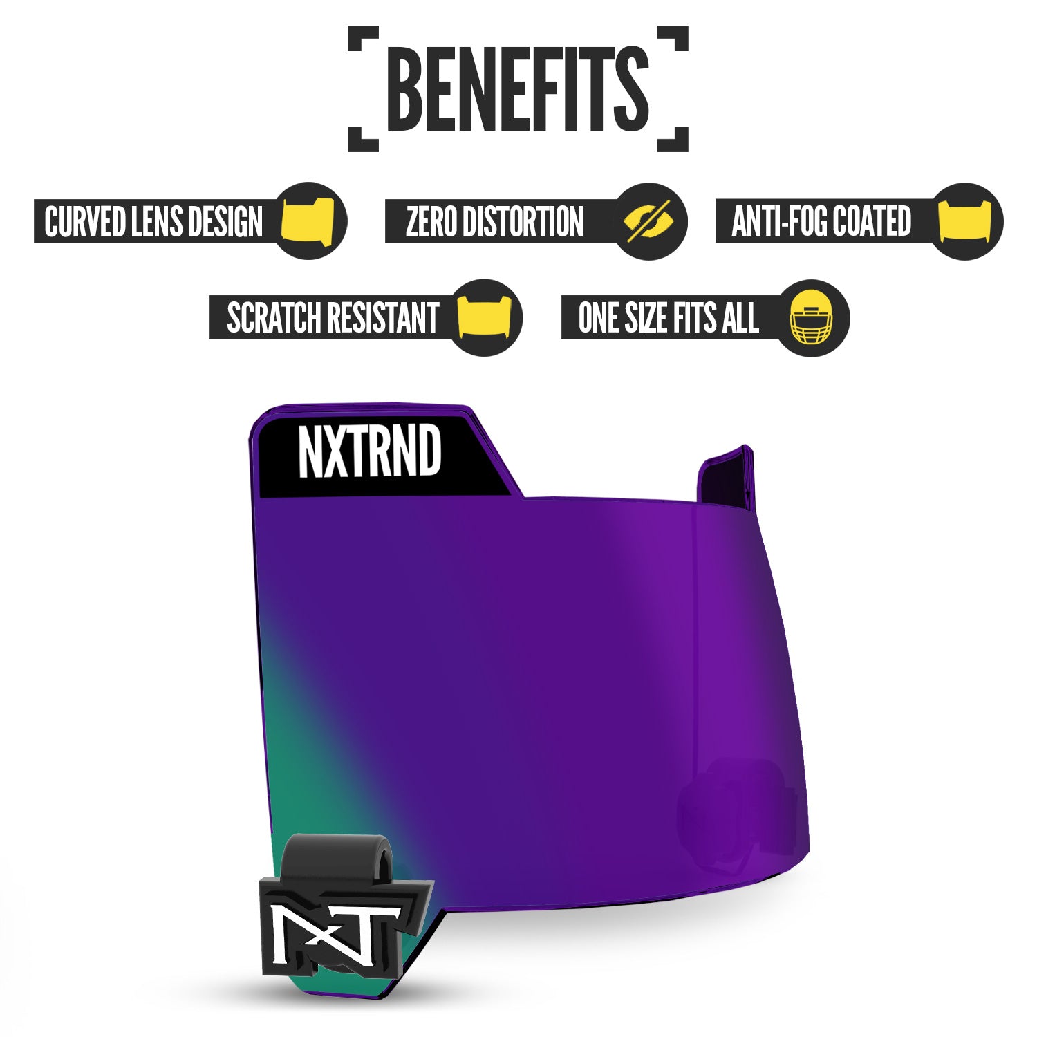 NXTRND VZR3® Football Visor Purple