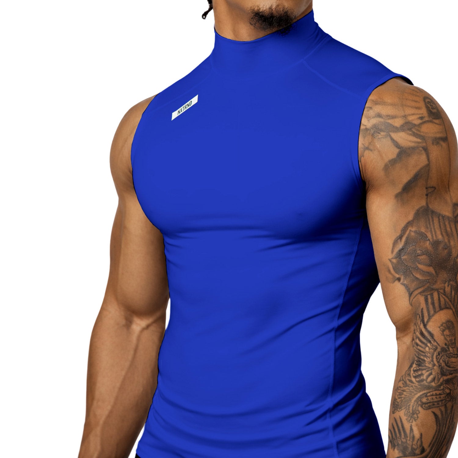 Nxtrnd Core Turtleneck Compression Sleeveless Blue