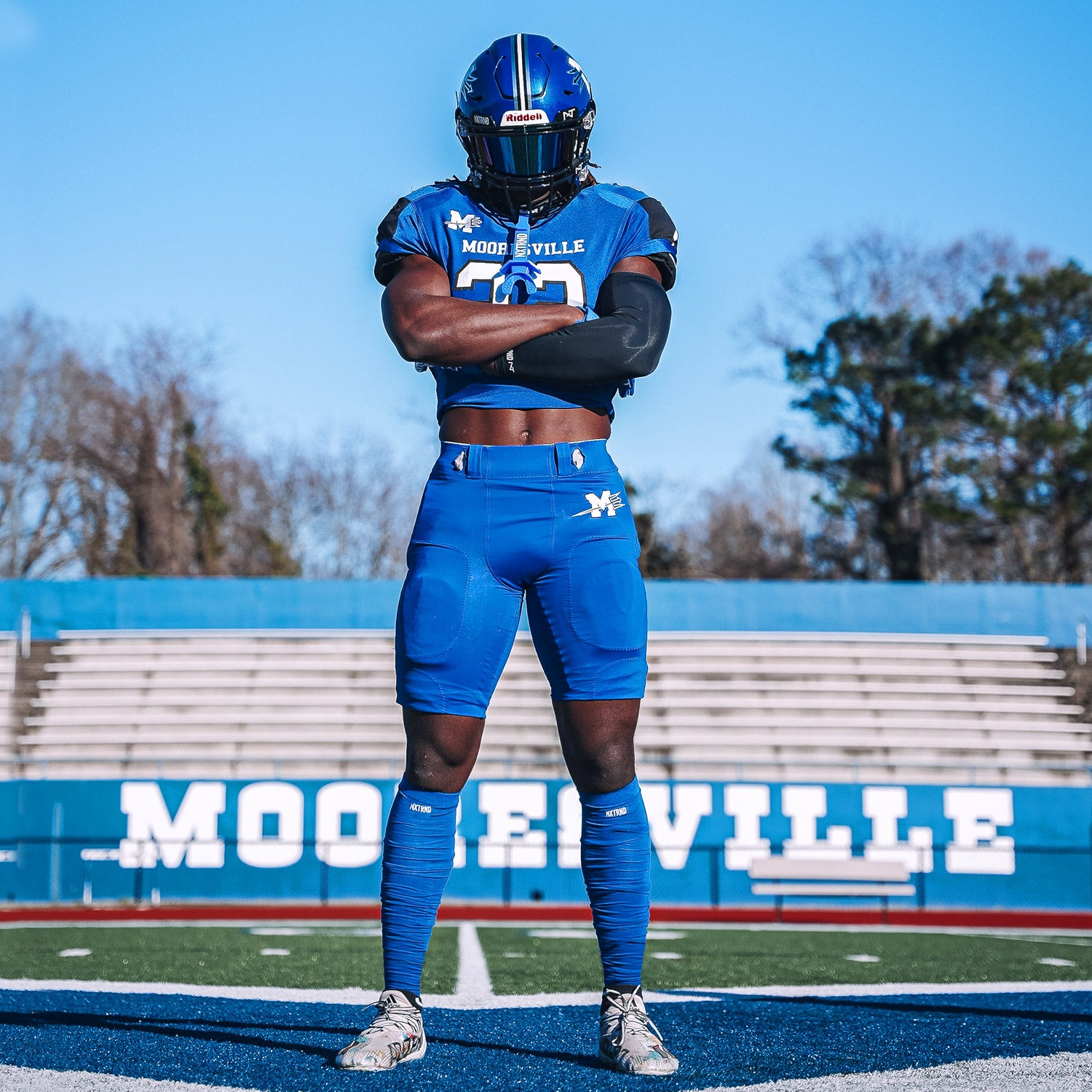 NXTRND XTD® Scrunch Football Socks Blue