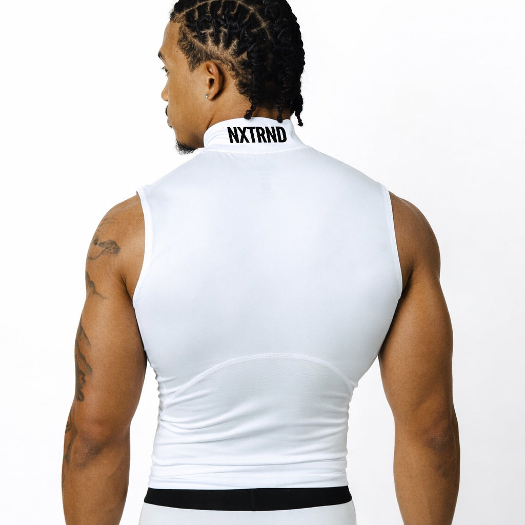 Nxtrnd Core Turtleneck Compression Sleeveless White