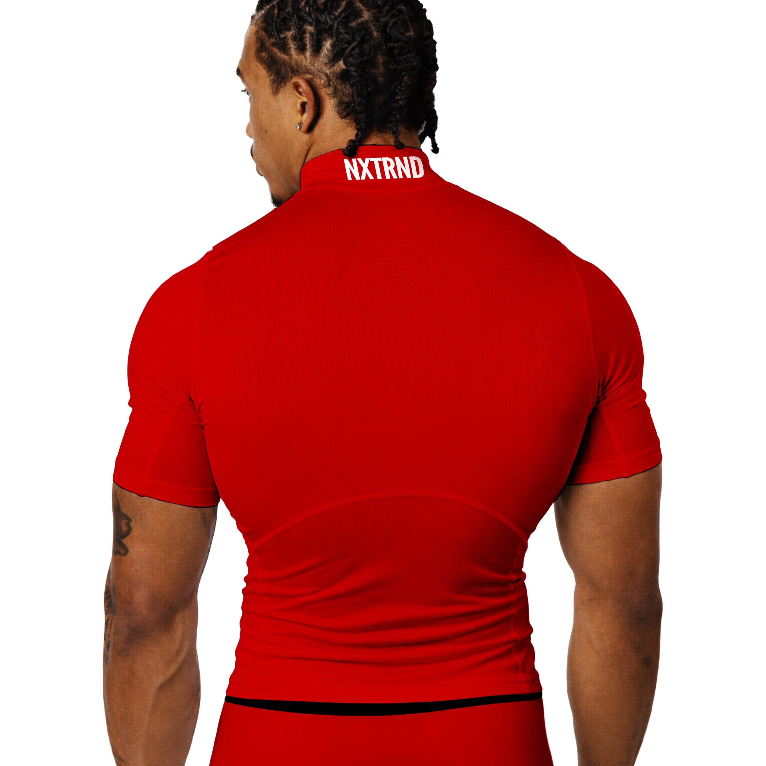 Nxtrnd Core Turtleneck Compression Short Sleeve Red