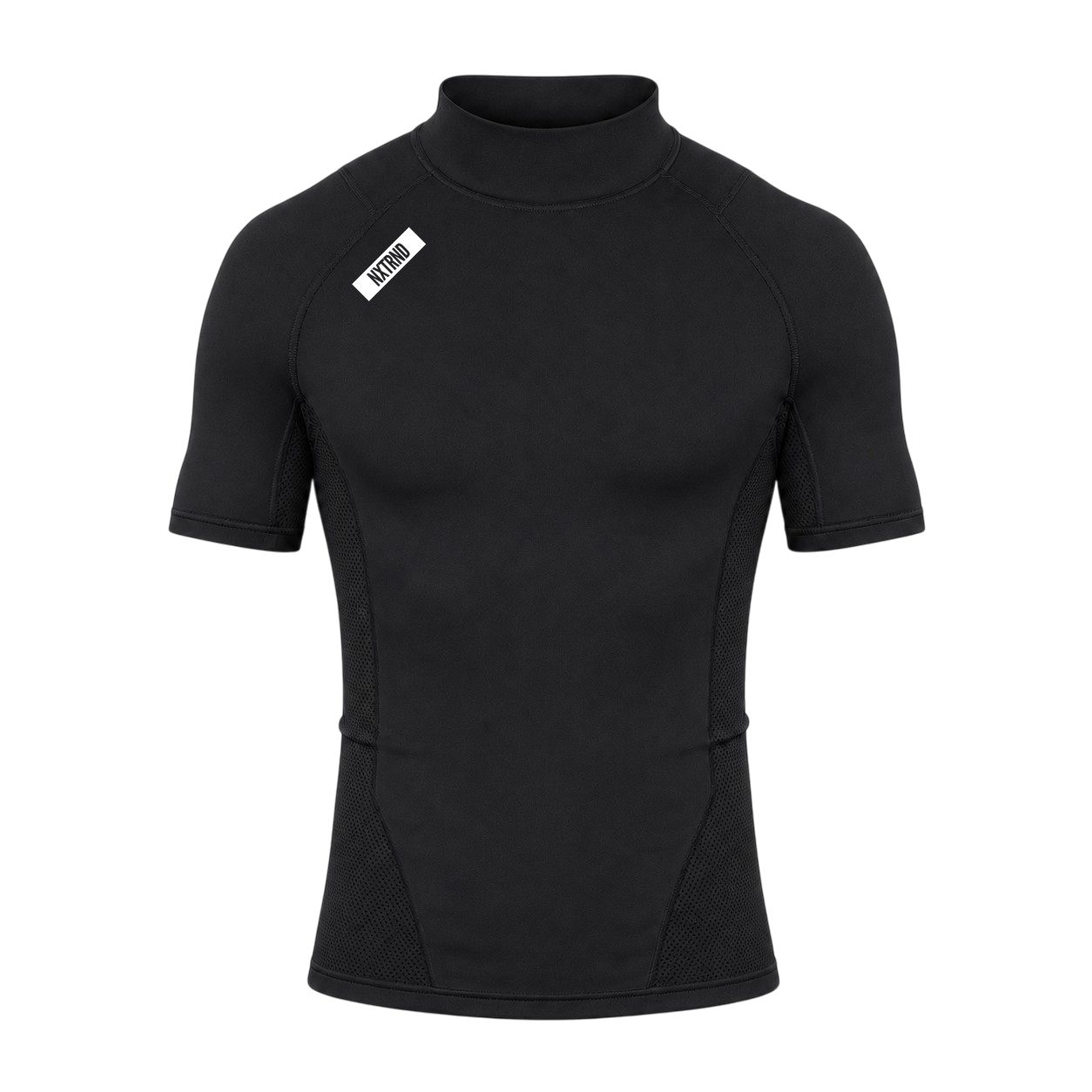 Nxtrnd Core Youth Turtleneck Compression Short Sleeve Black