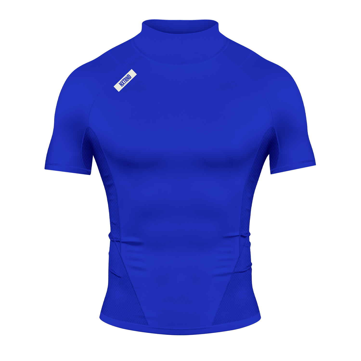 Nxtrnd Core Turtleneck Compression Short Sleeve Blue