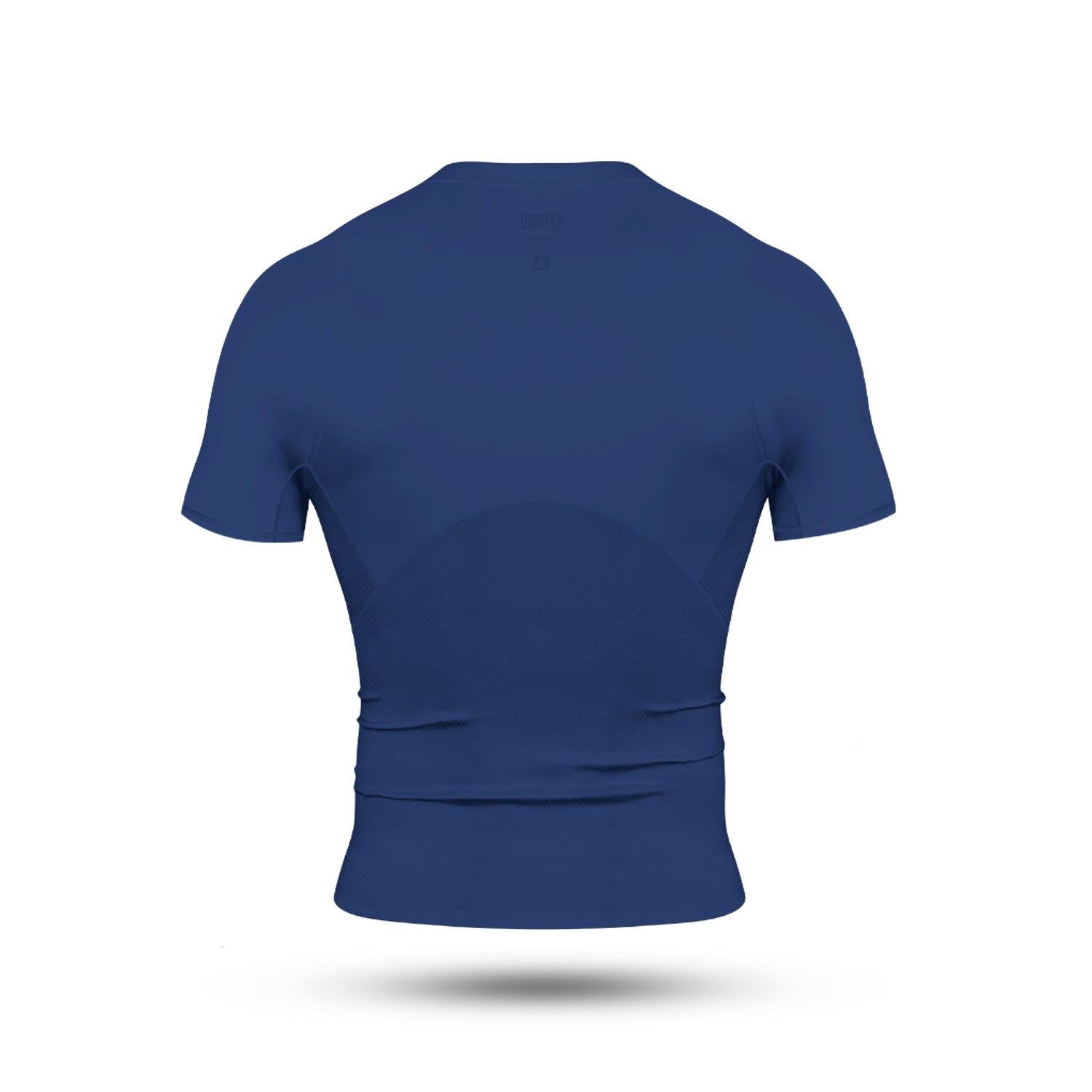 Core Short Sleeve Compression Shirt Navy Blue Back View