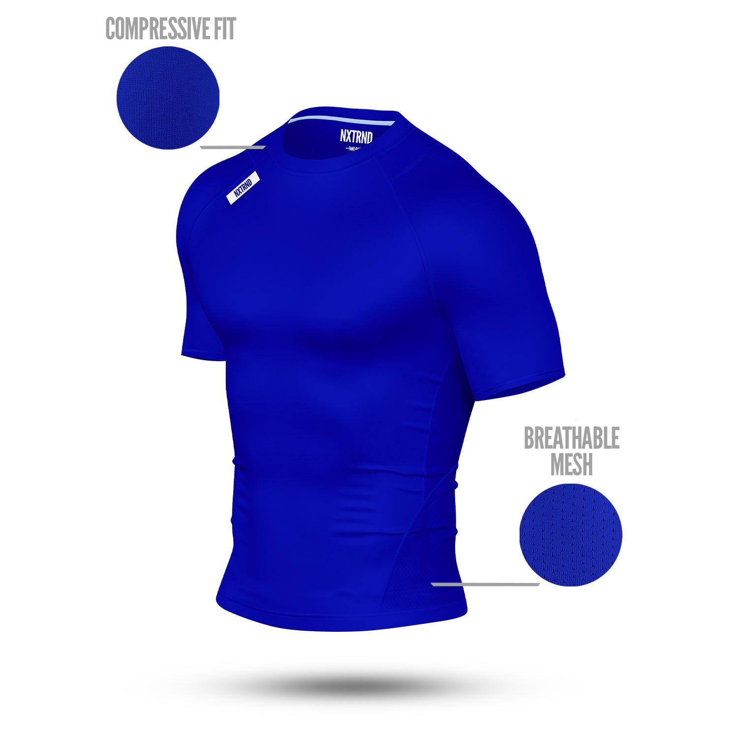 Core Short Sleeve Compression Shirt Blue Spec
