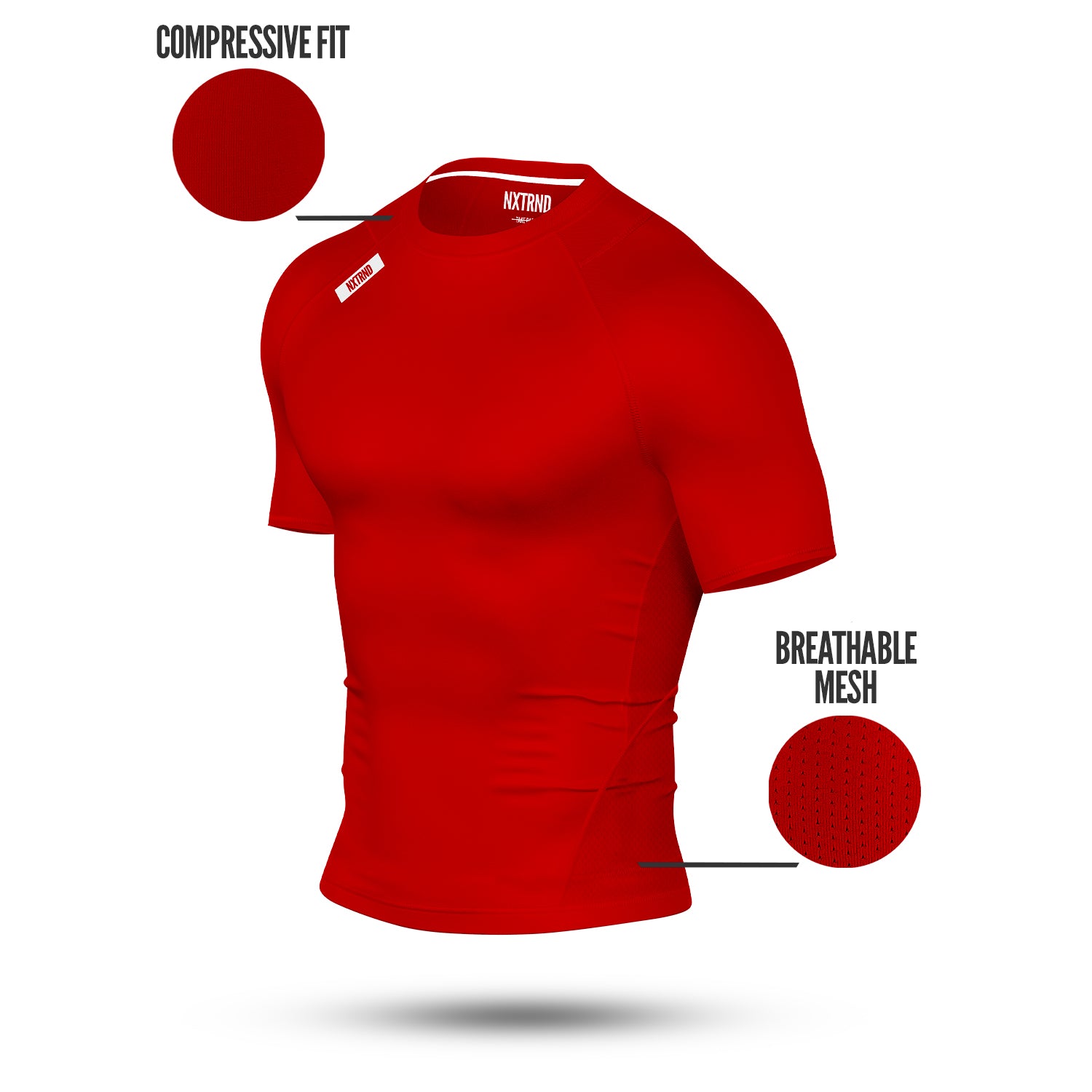 Core Short Sleeve Compression Shirt Red Specs