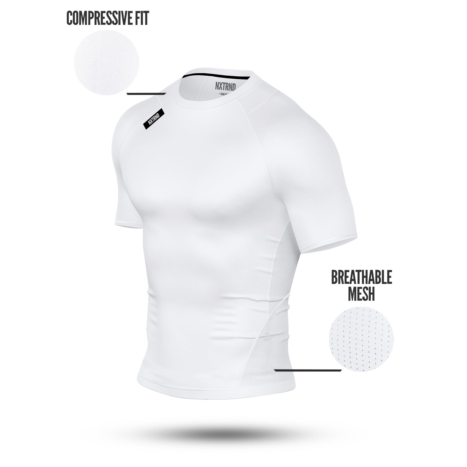 Nxtrnd Core Compression Short Sleeve Shirt White Specs