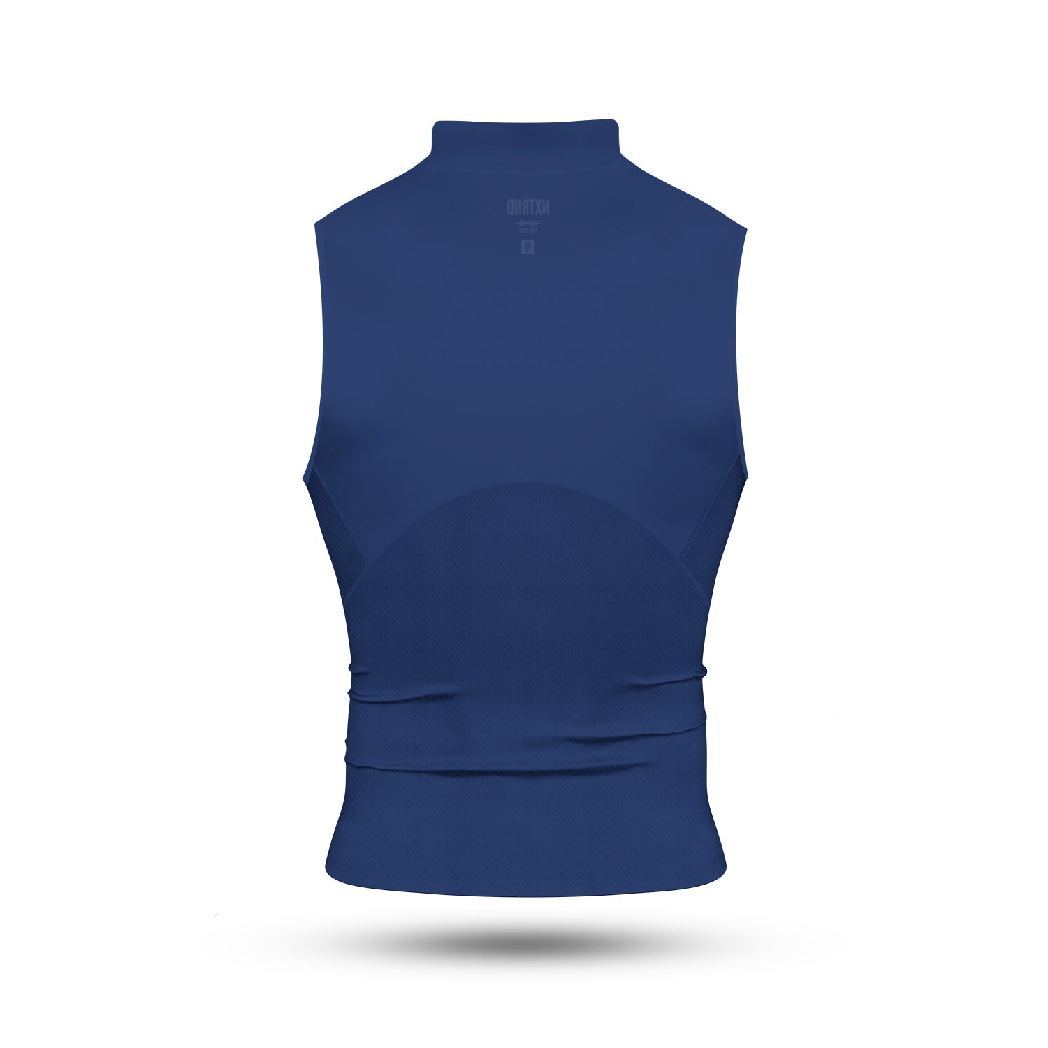 Core Sleeveless Compression Mock Neck Navy Blue Back View