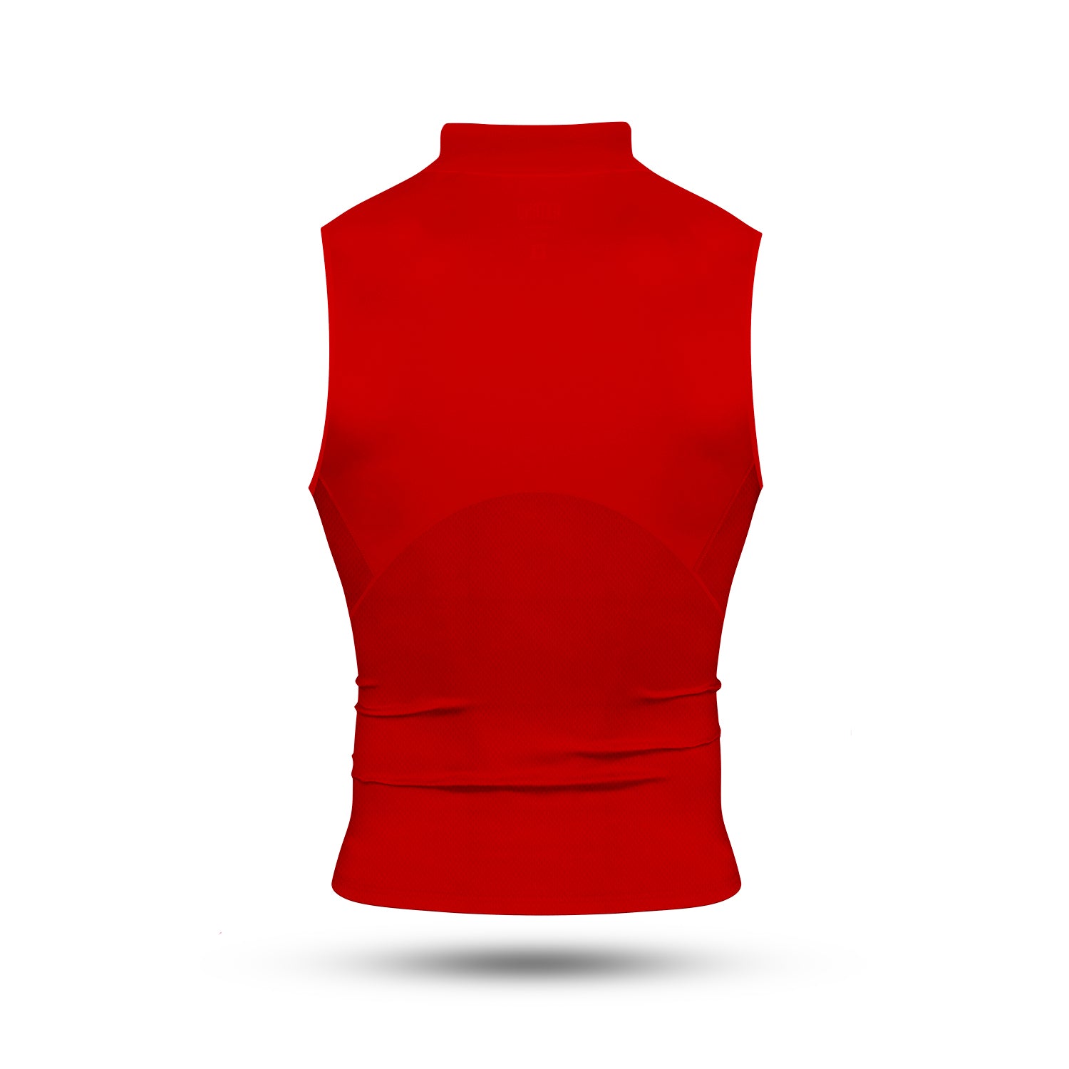 Core Sleeveless Compression Mock Neck Red Back View