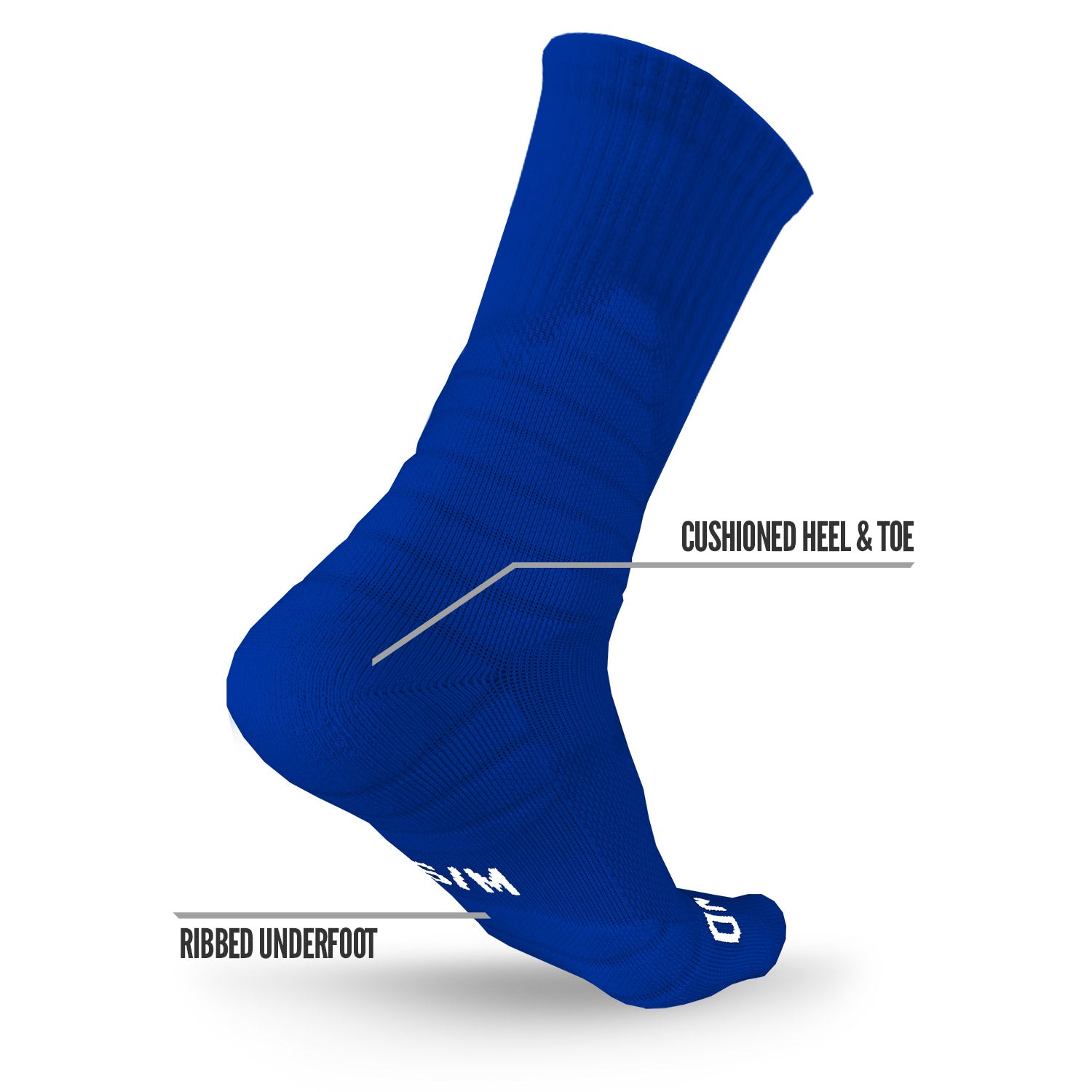 NXTRND Crew Mid Cut Padded Socks Blue Features