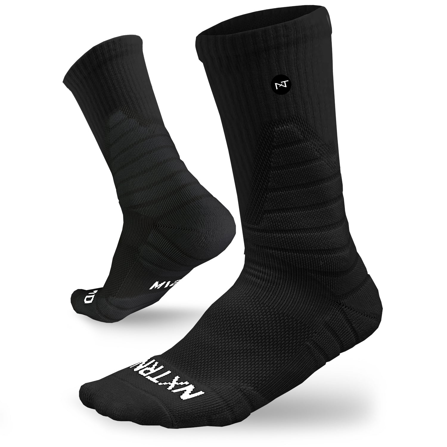 NXTRND Crew Mid Cut Padded Socks Black