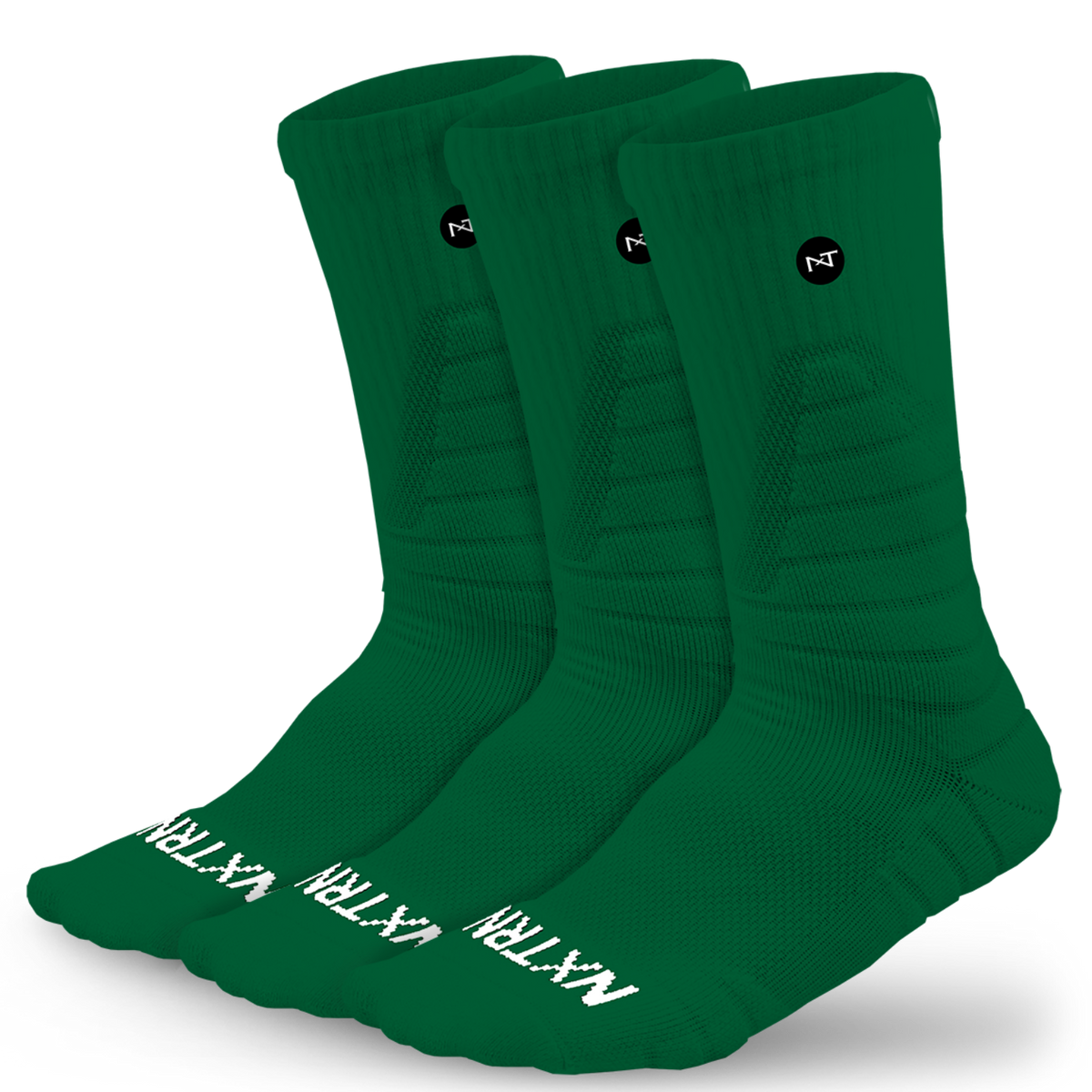 Chaussettes montantes NXTRND vertes (3 paires)