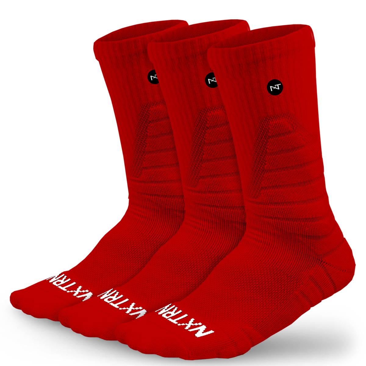 Chaussettes montantes NXTRND rouges (3 paires)
