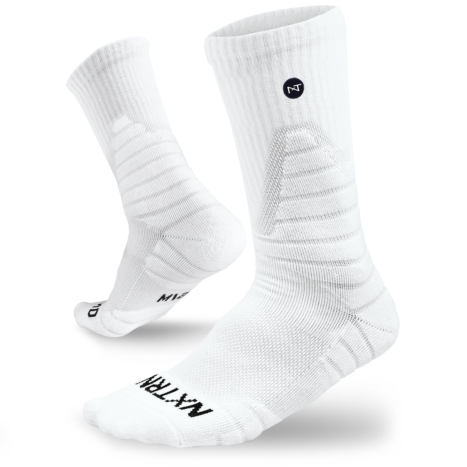 NXTRND Crew Mid Cut Padded Socks White