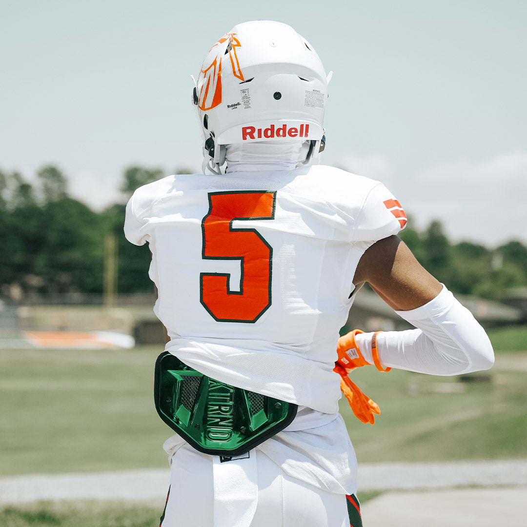 NXTRND B-PLATE® Football Back Plate Chrome Dark Green