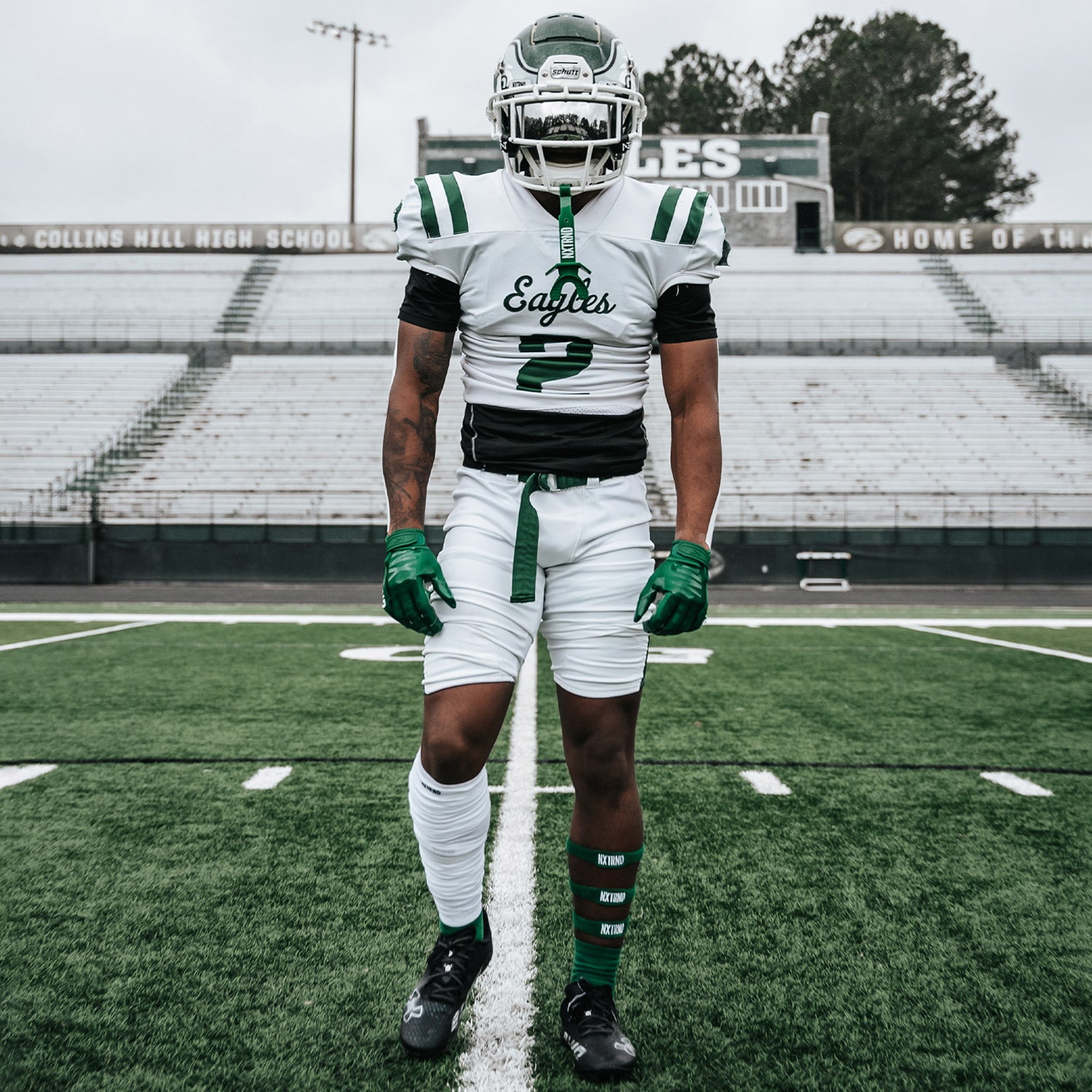 NXTRND G1® Youth Football Gloves Dark Green