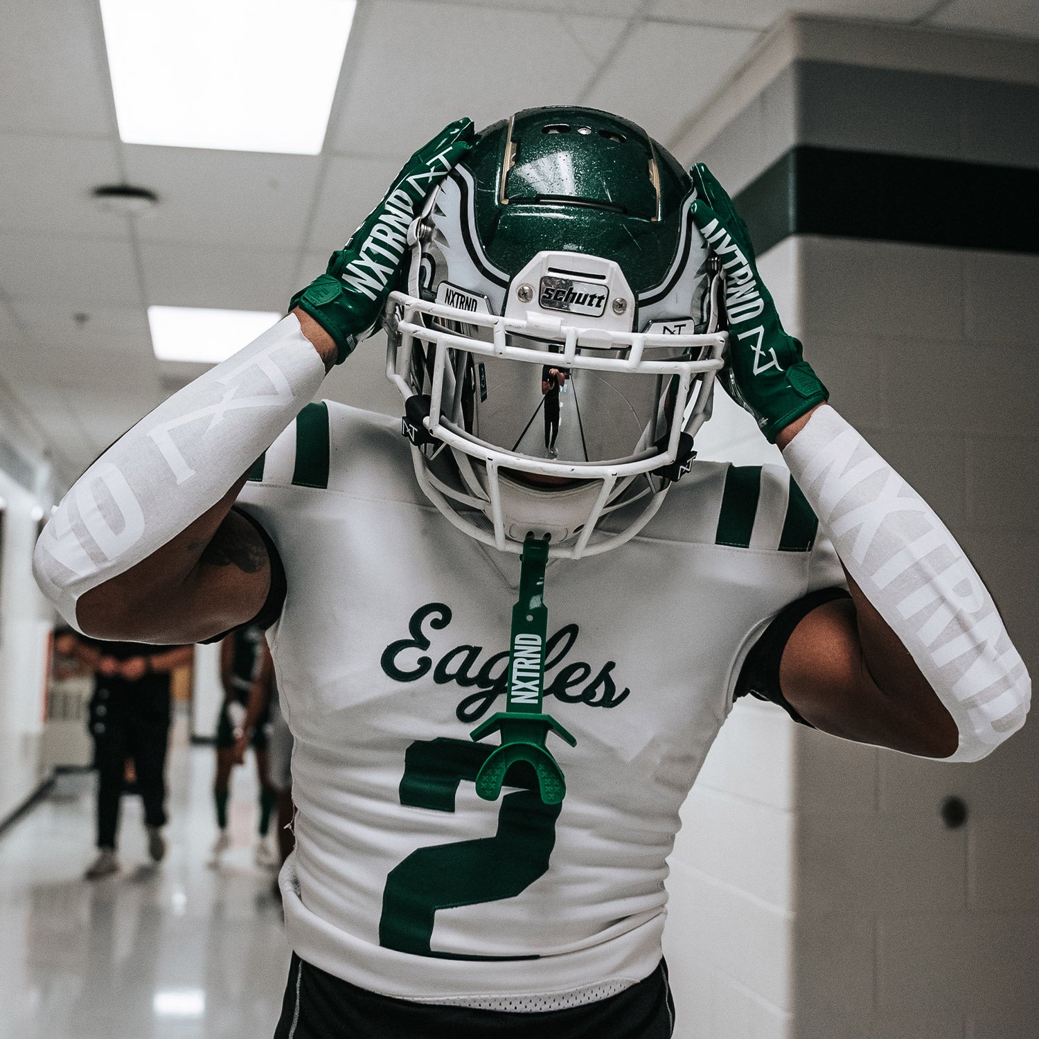 NXTRND G1® Youth Football Gloves Dark Green