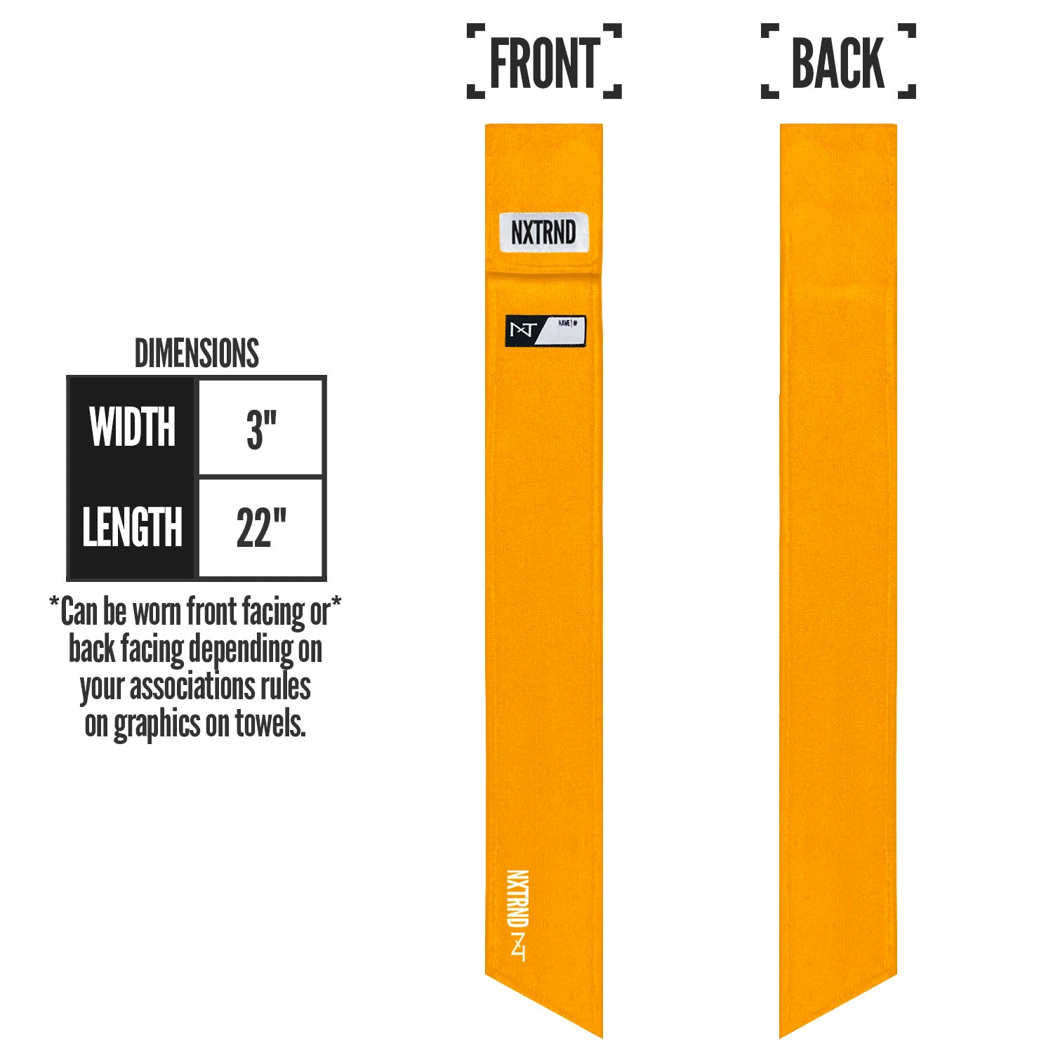 Nxtrnd Streamer Football Towel Yellow