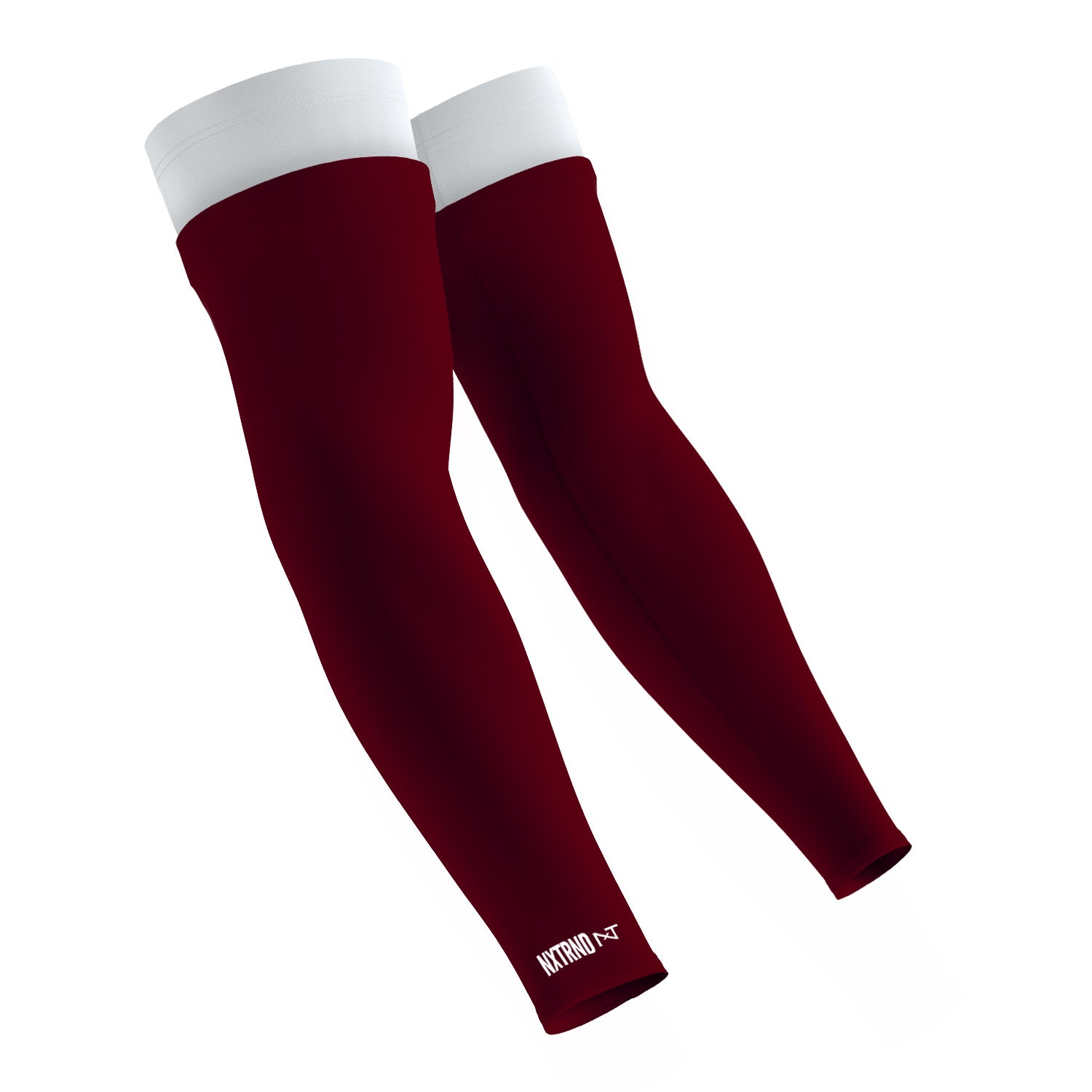 NXTRND Double Layer Compression Arm Sleeve Maroon Side View