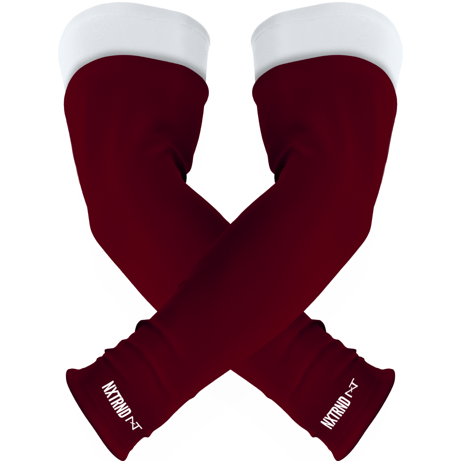 NXTRND Double Layer Compression Arm Sleeve Maroon Burgundy