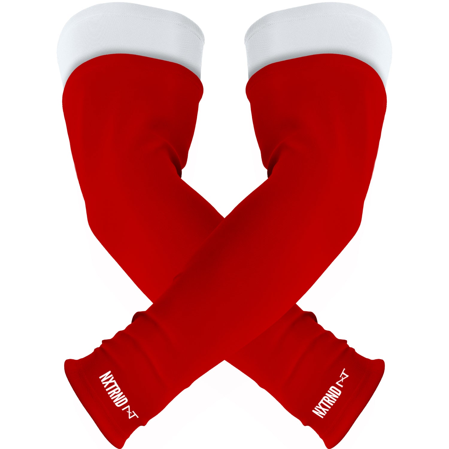 NXTRND Double Compression Arm Sleeves Red Front View