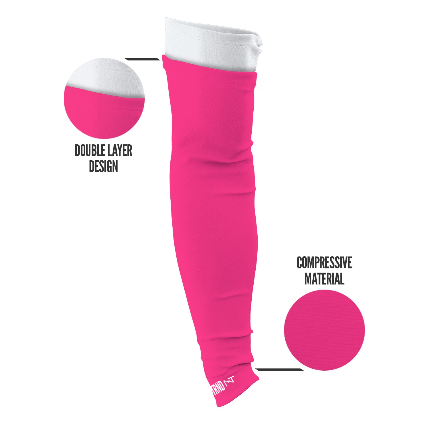 NXTRND Double Layer Compression Arm Sleeve Pink Features