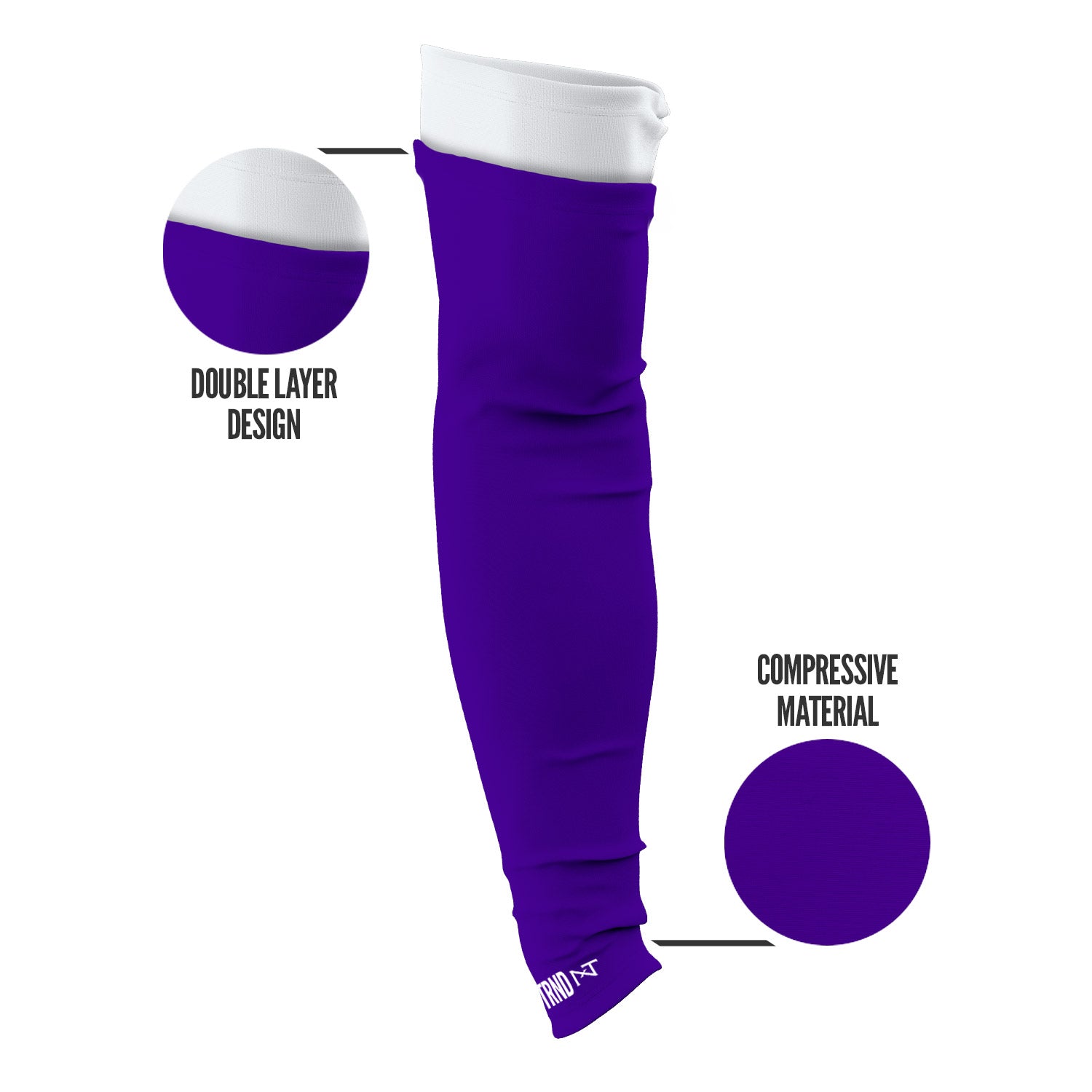 NXTRND Double Layer Compression Arm Sleeve Purple Features