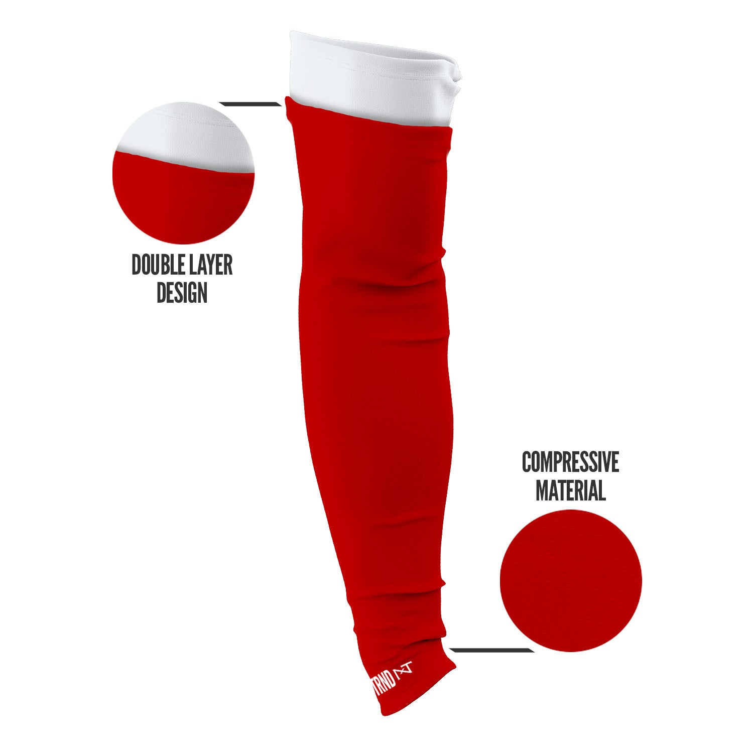 NXTRND Double Compression Arm Sleeves Red Specs