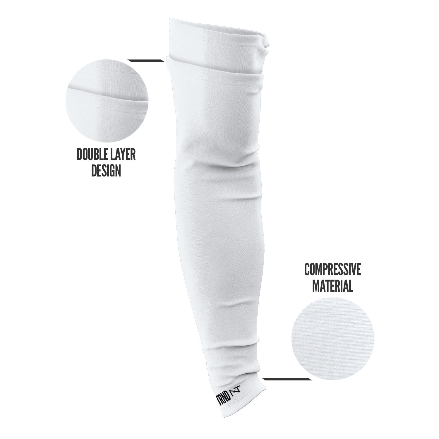 NXTRND Double Compression Arm Sleeves White Specs