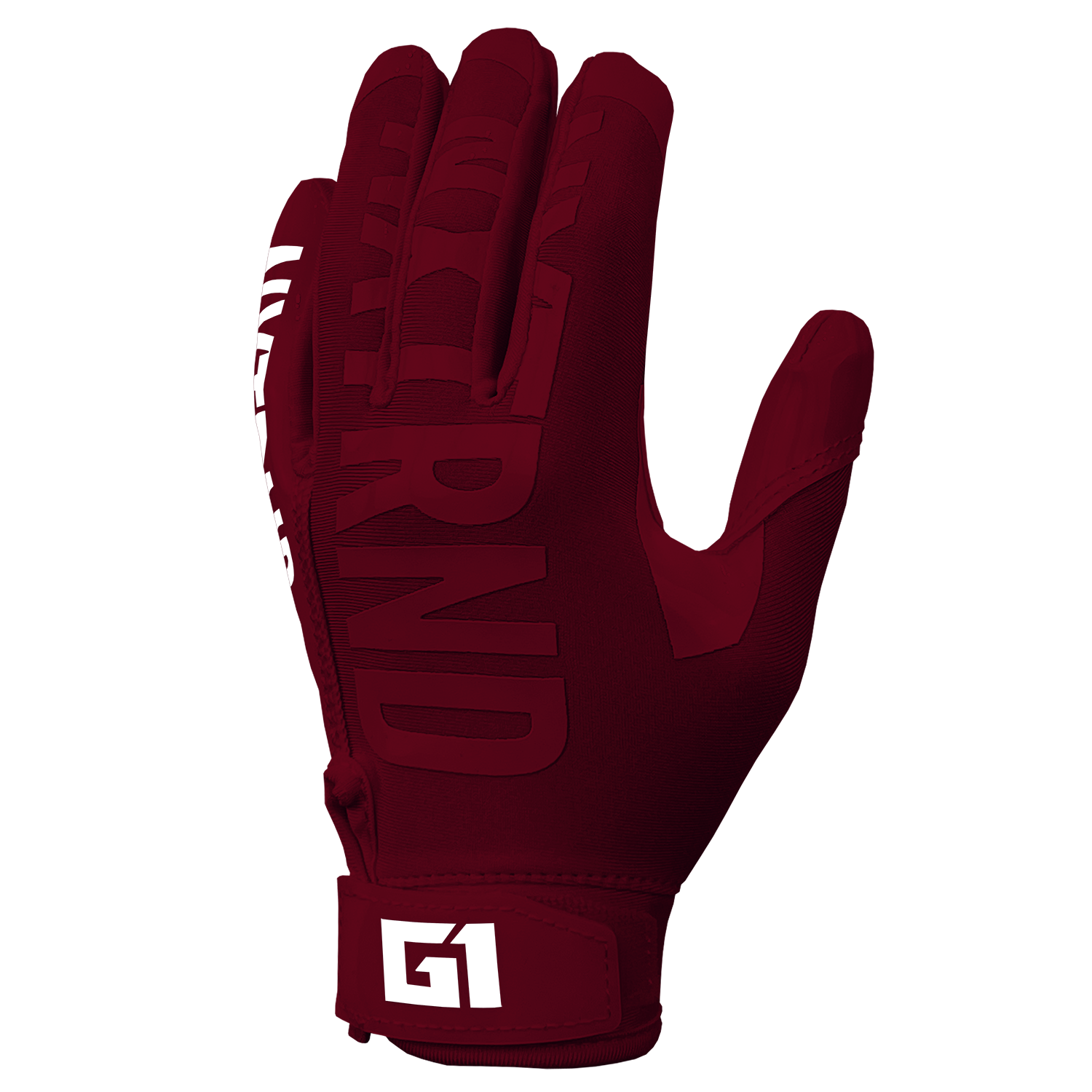 NXTRND G1® Youth Football Gloves Maroon - Main Image