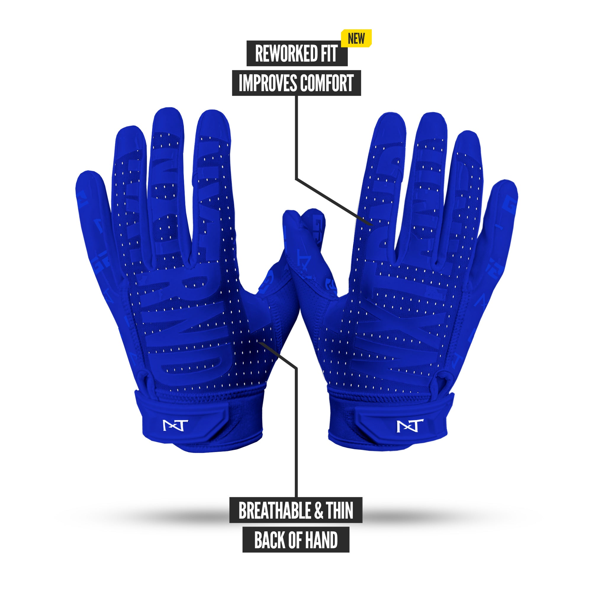 NXTRND G2® Pro Skeleton Football Gloves Blue & White