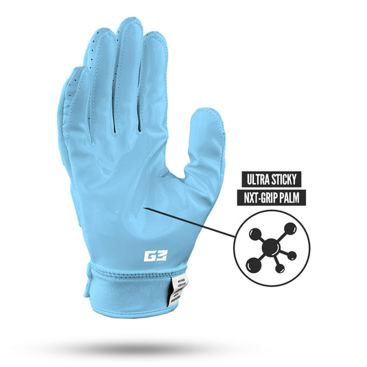 NXTRND G3® Padded Football Gloves Columbia Blue