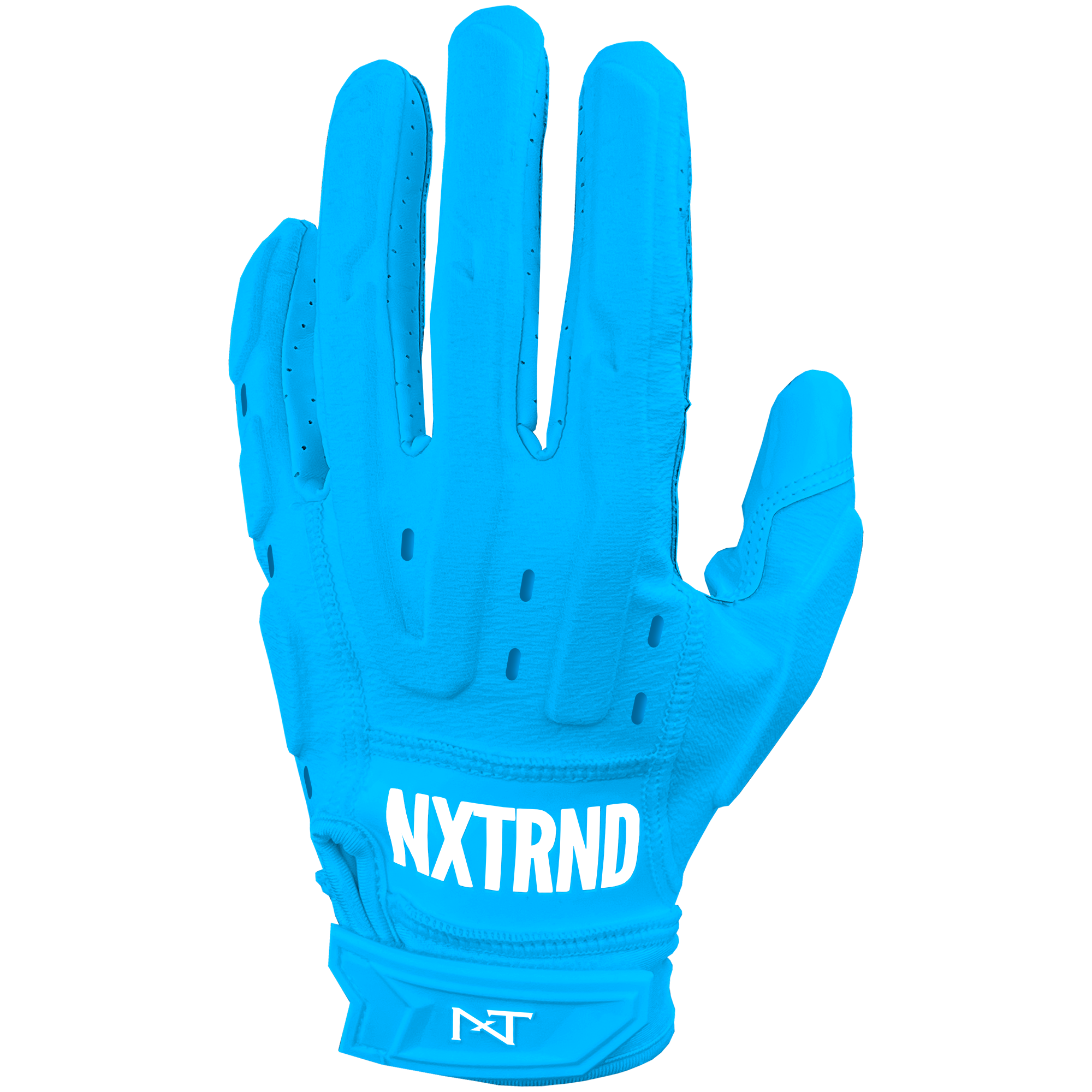 NXTRND G3 Pro Padded Football Gloves Neon Blue