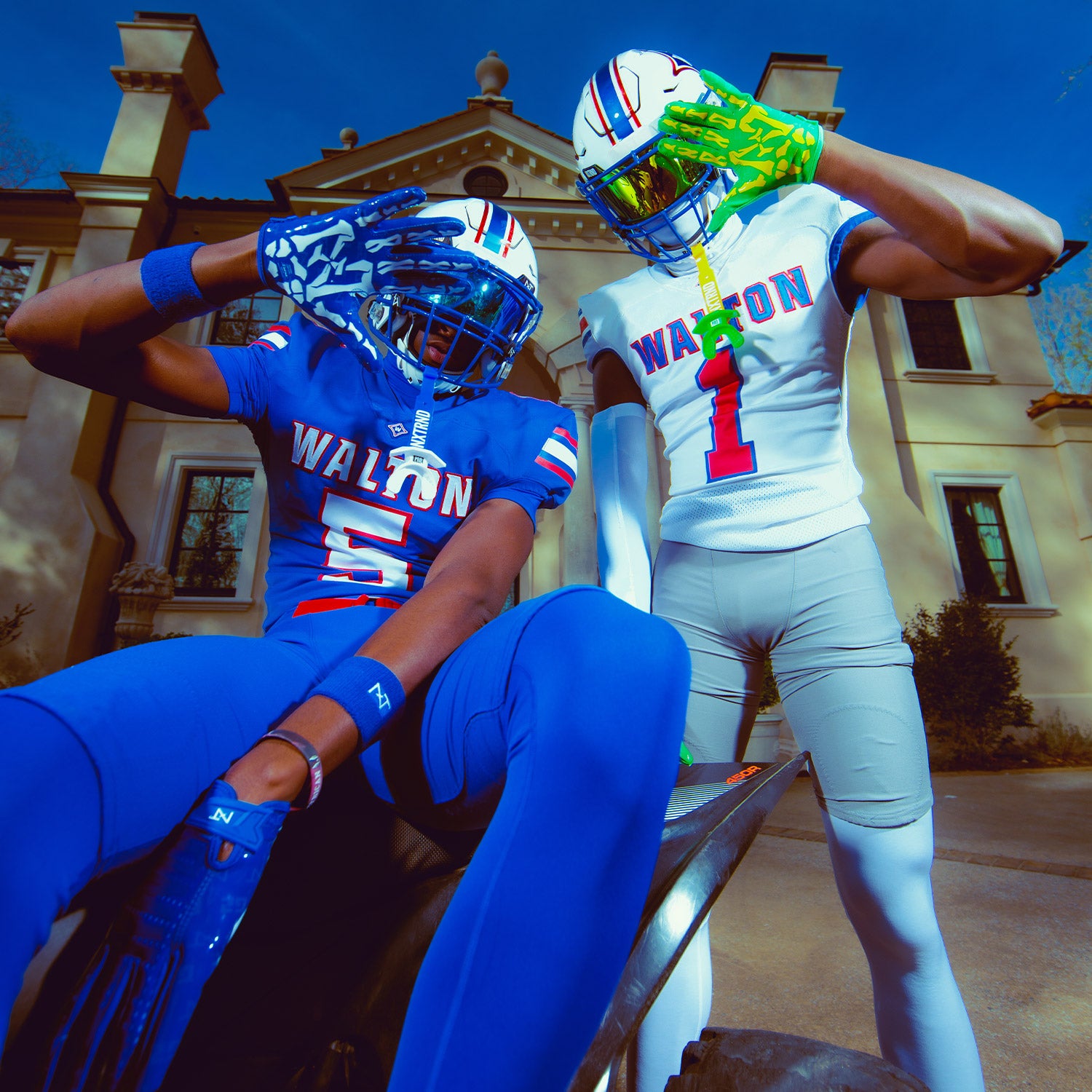 NXTRND G2® Pro Skeleton Football Gloves Green & Yellow