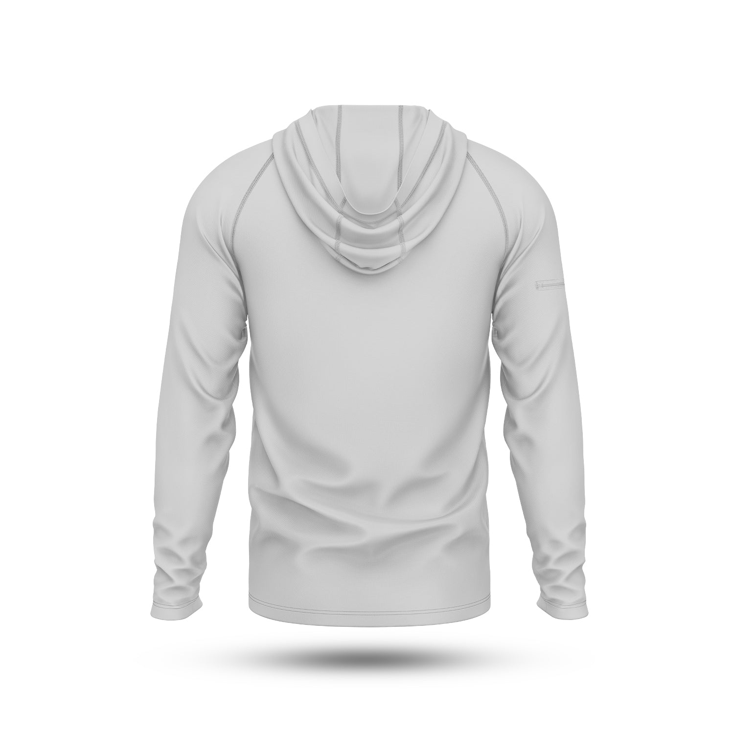 Nxtrnd Helm Lightweight Hoodie Grey Back View