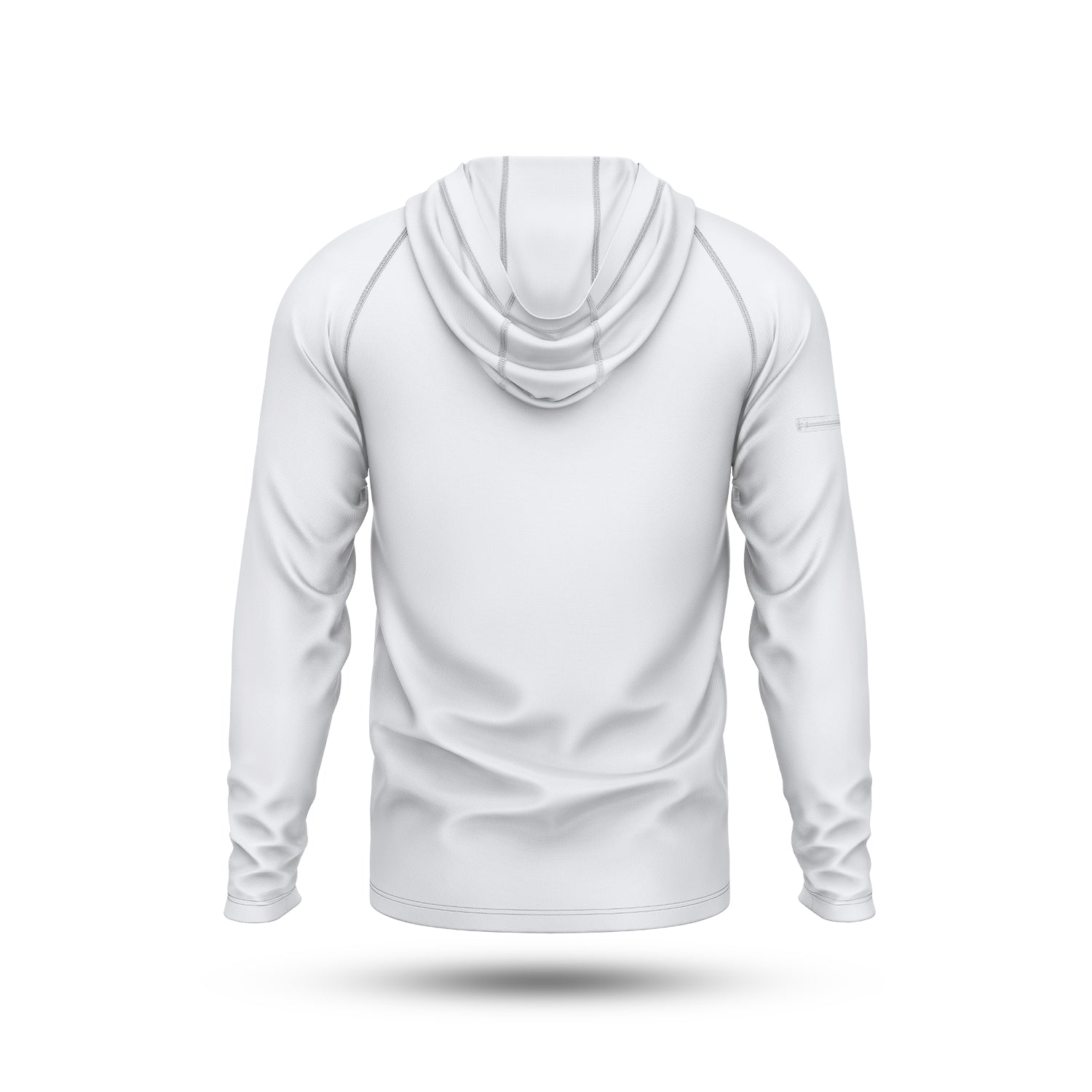 Nxtrnd Helm Lightweight Hoodie White Back View