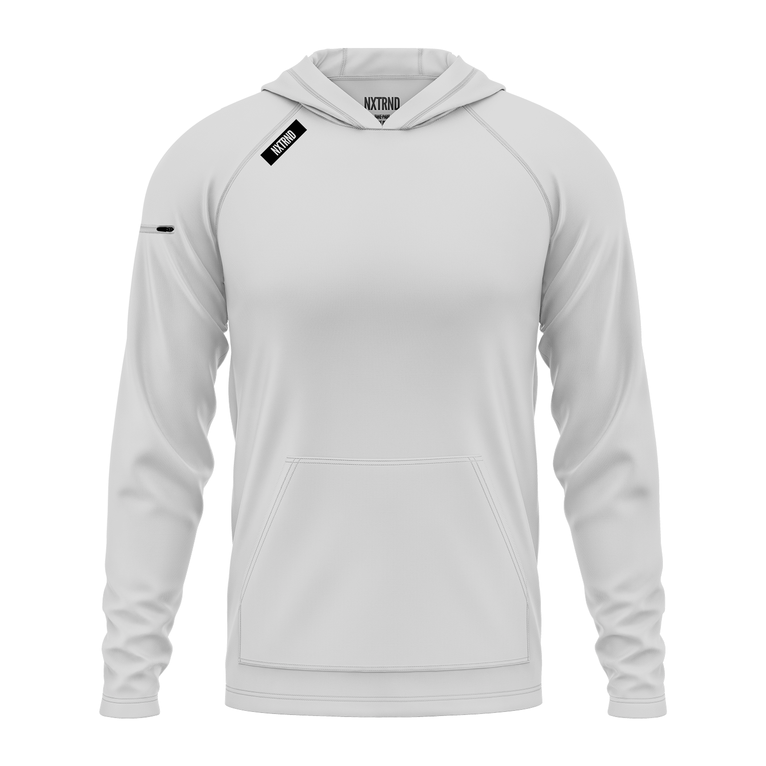 Nxtrnd Helm Lightweight Hoodie Grey Front View