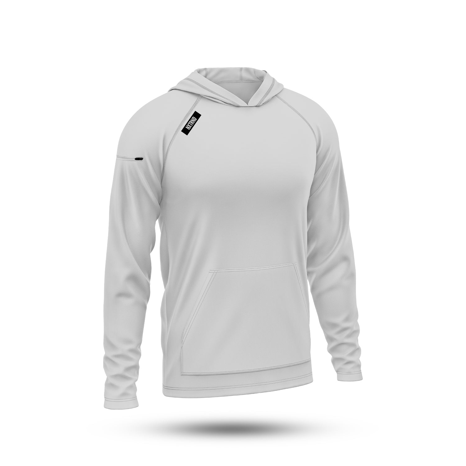 Nxtrnd Helm Lightweight Hoodie Grey Side View