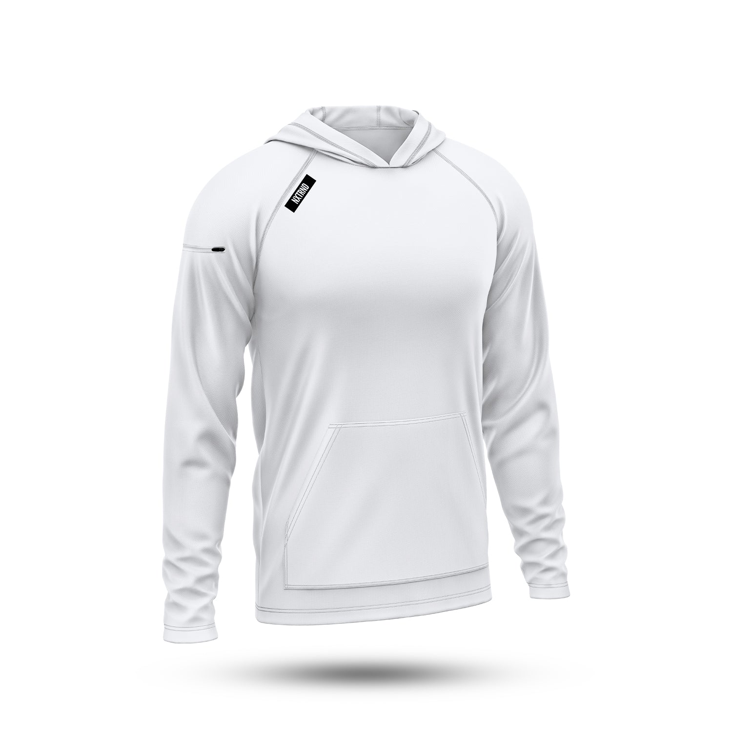 Nxtrnd Helm Lightweight Hoodie White Side View