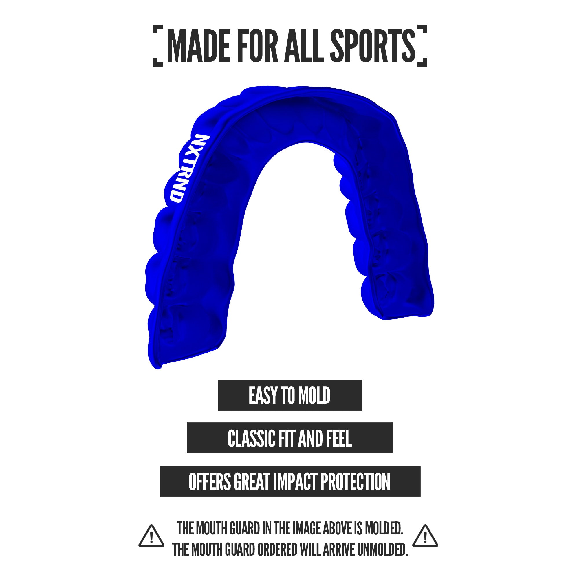 NXTRND Classic Sports Mouthguard Blue Fit and Protection
