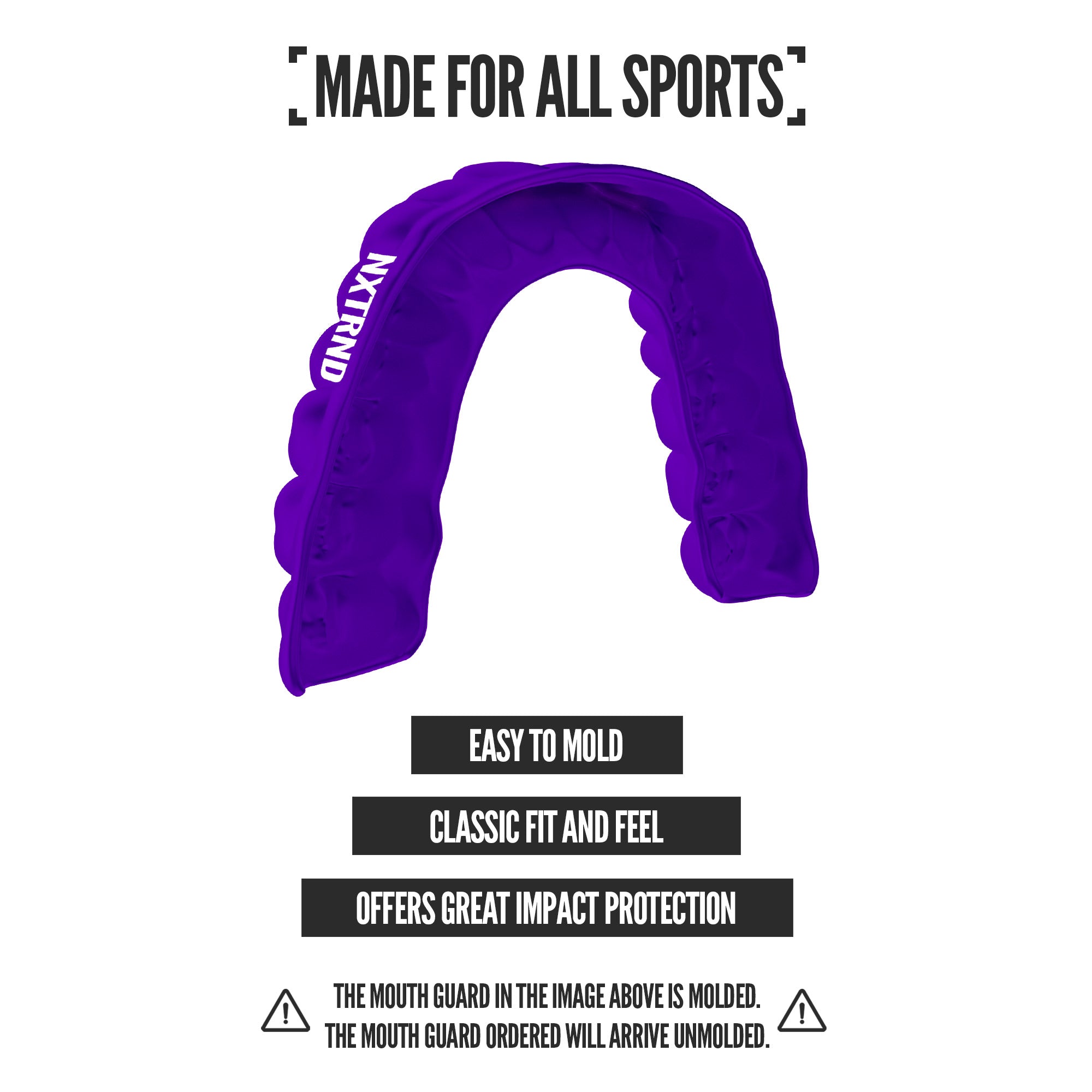 NXTRND Classic Sports Mouthguard Purple Fit and Protection