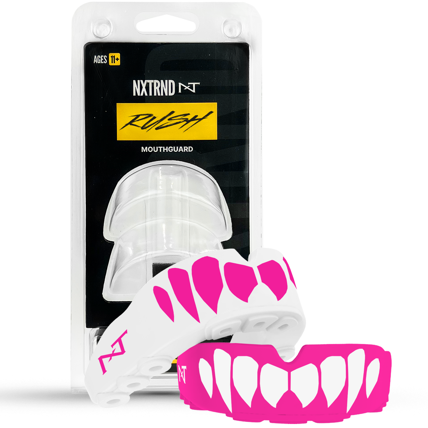 NXTRND Rush Sports Mouthguard Pink White