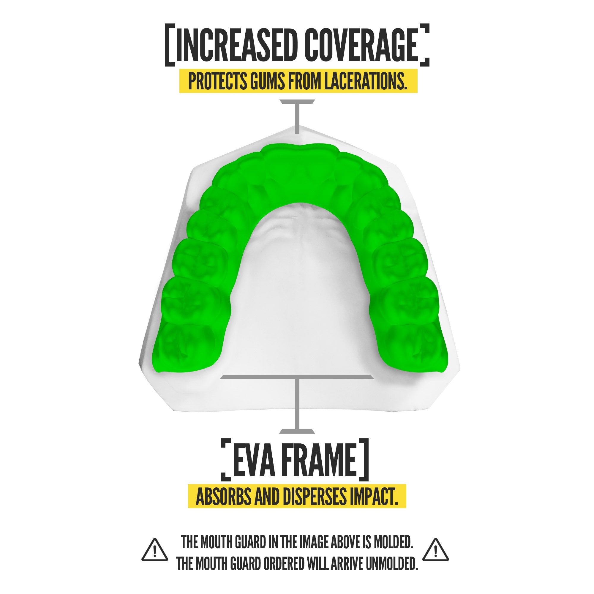 NXTRND Classic Sports Mouthguard Green Absorbs Impact