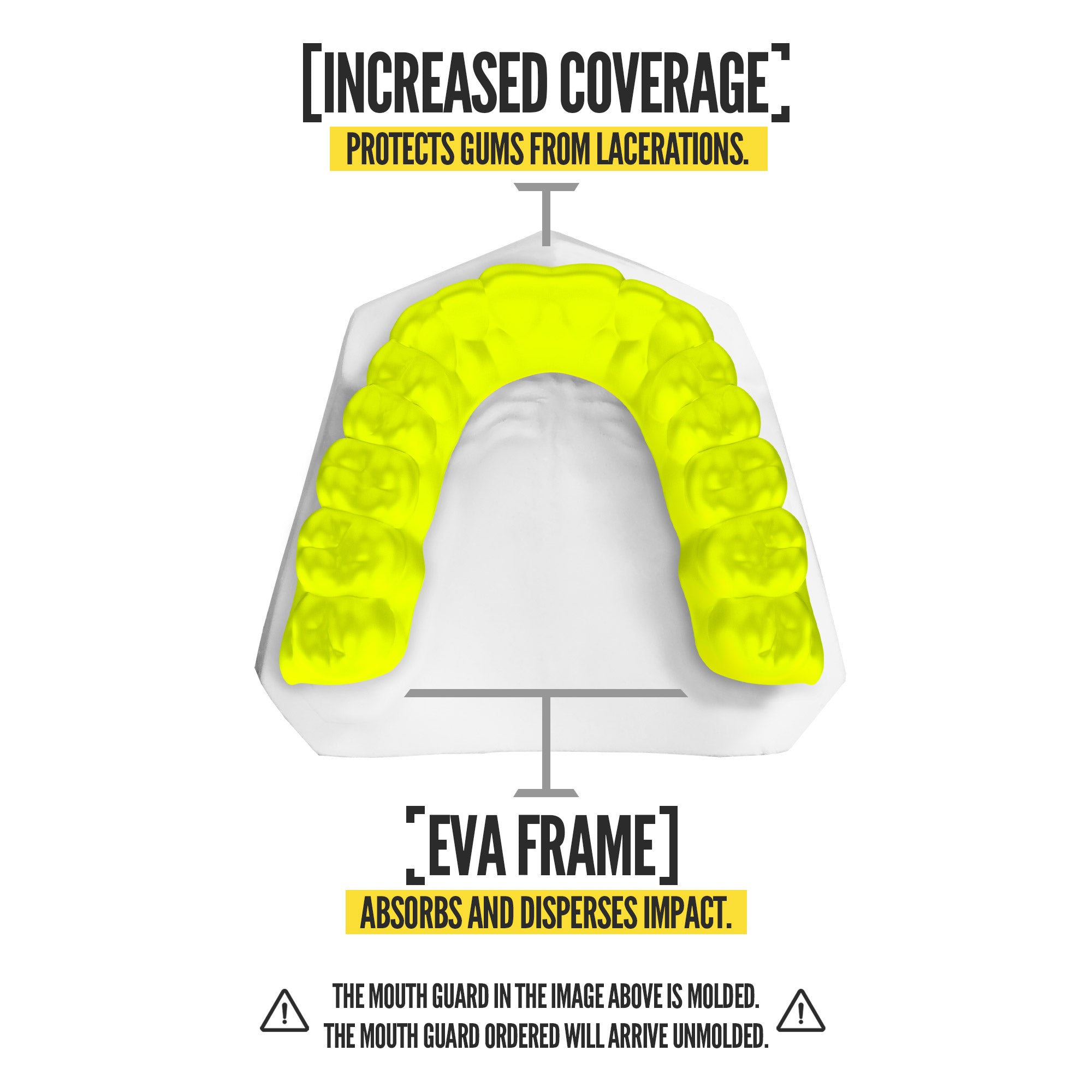 NXTRND Classic Sports Mouthguard Neon Yellow Absorbs Impact