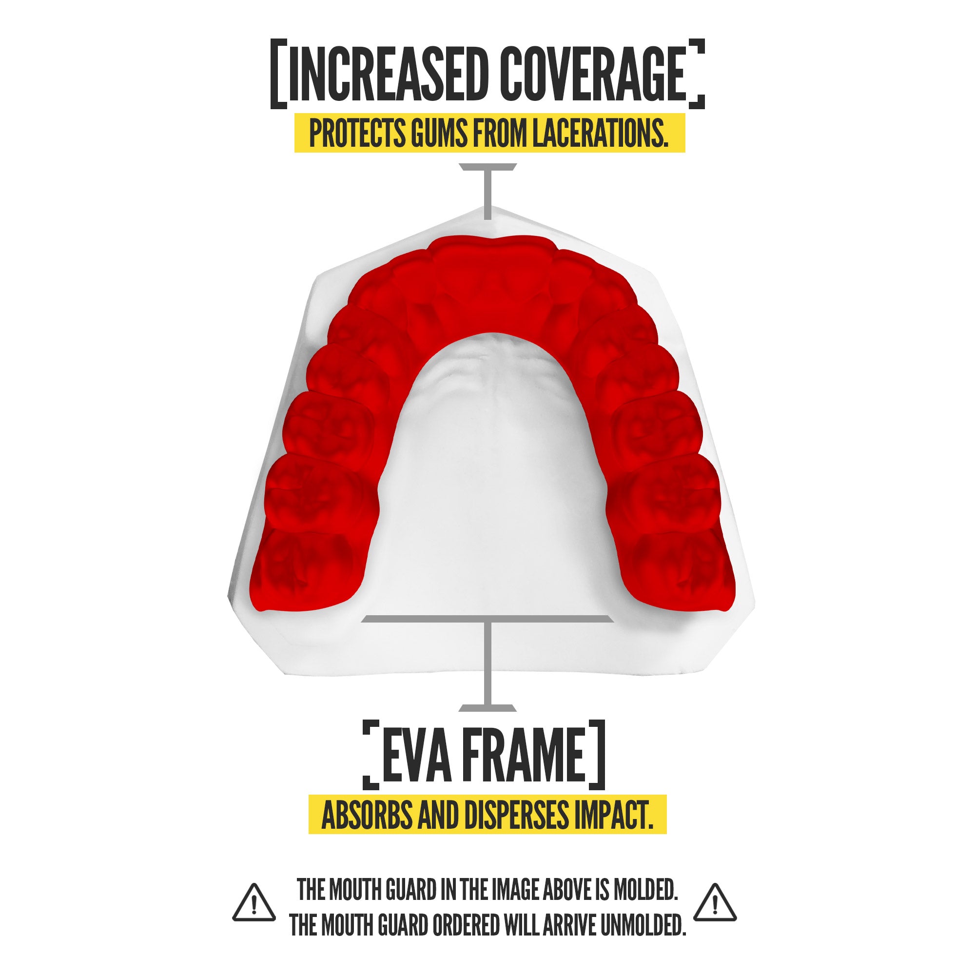 NXTRND Classic Sports Mouthguard Red Absorbs Impact