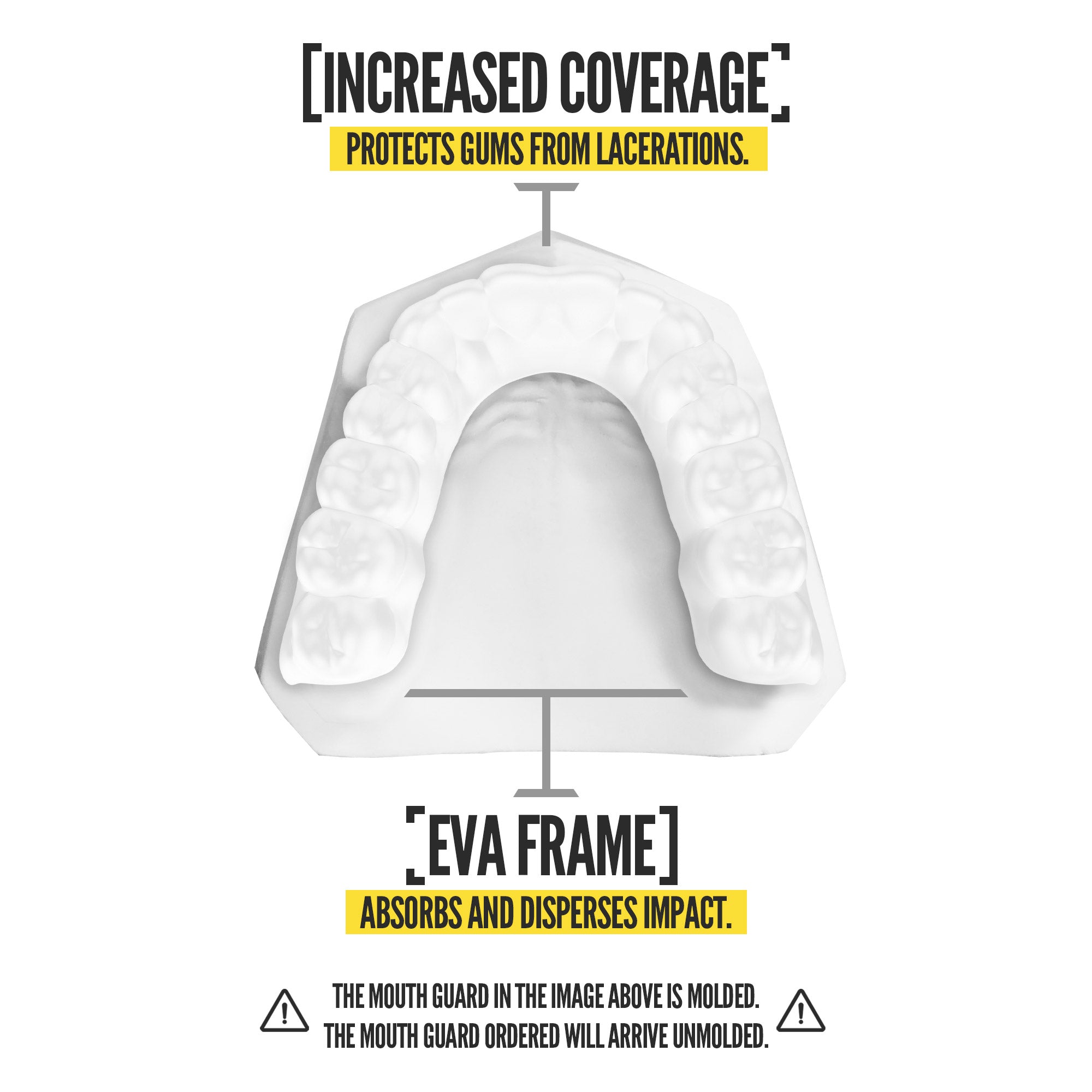 NXTRND Classic Sports Mouthguard White Absorbs Impact